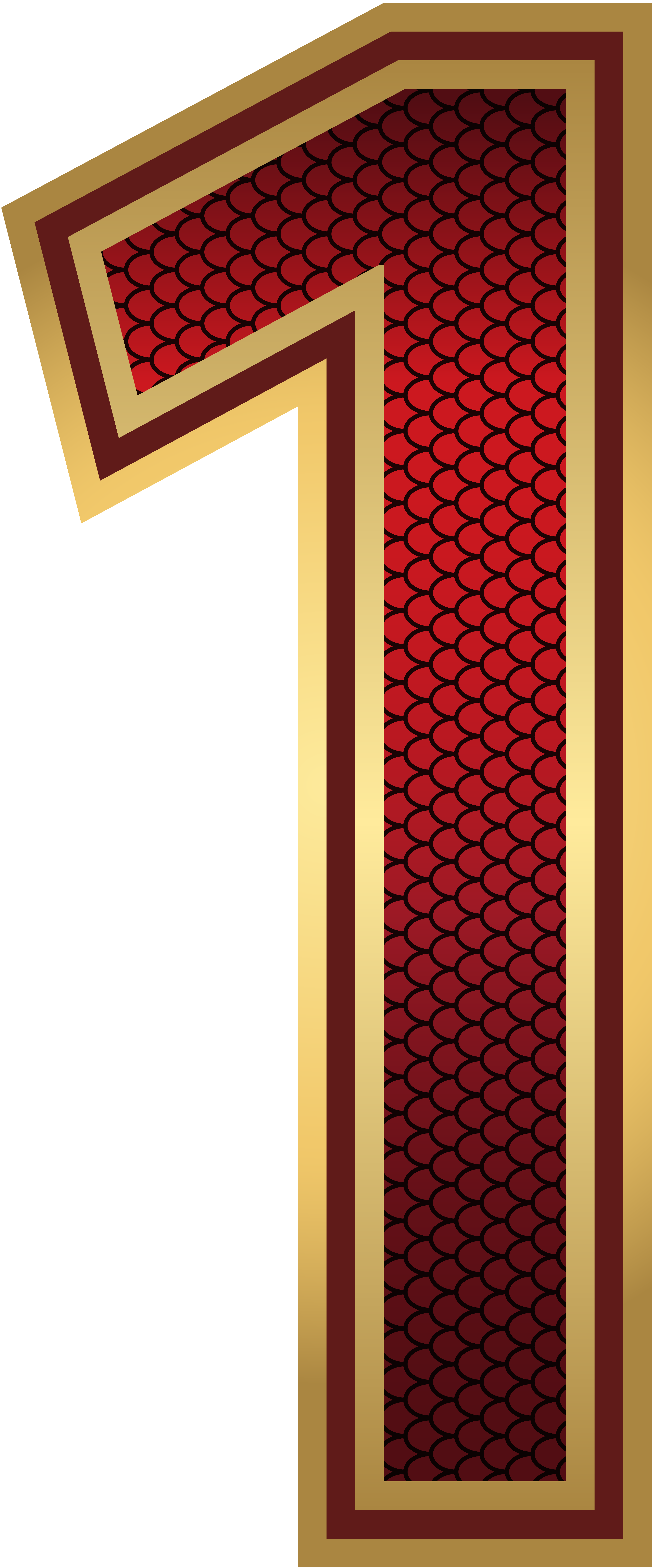 Red and Gold Number One PNG Image | Gallery Yopriceville - High-Quality