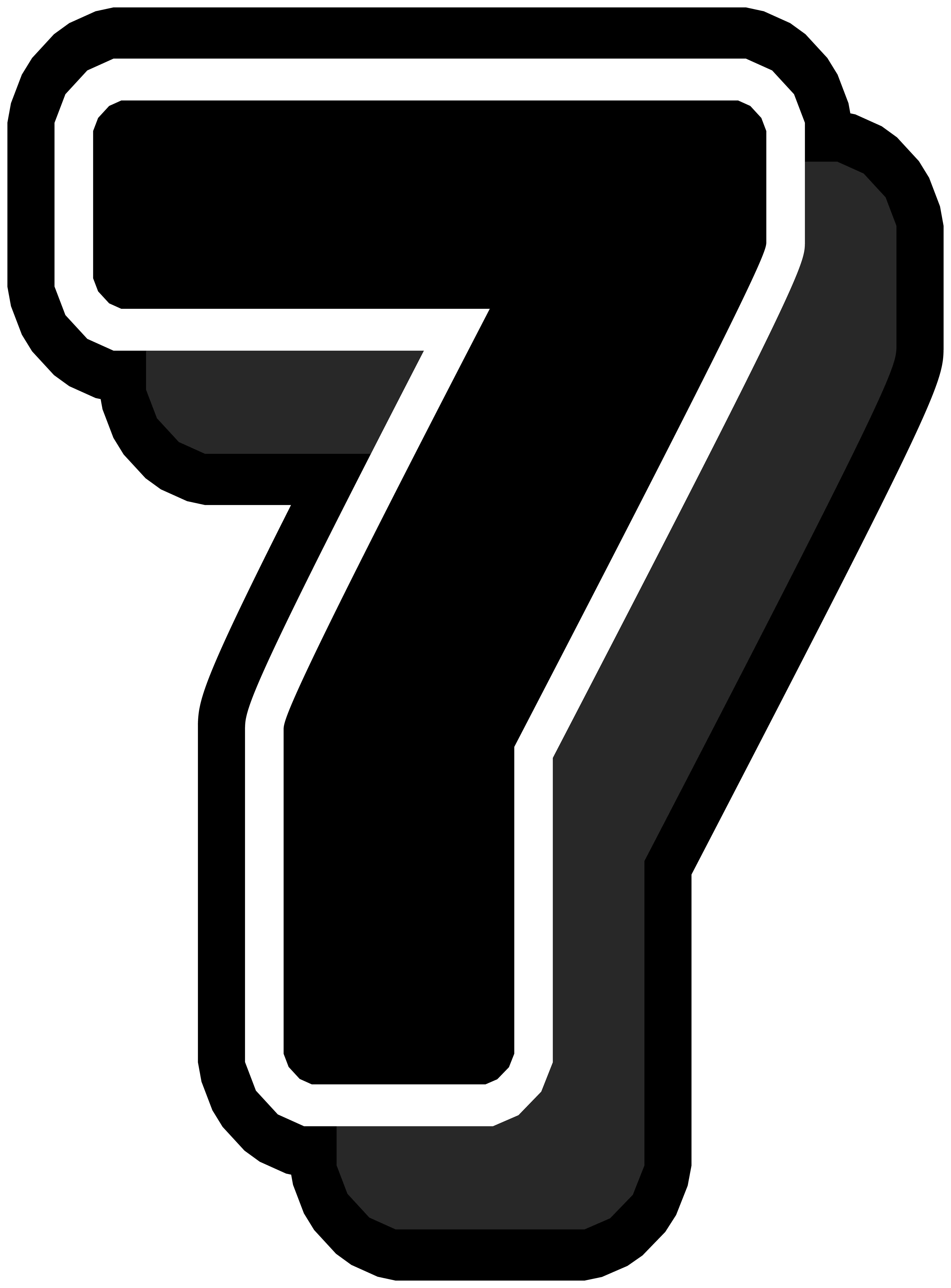 Seven Black Number Png Clipart Gallery Yopriceville High Quality Images And Transparent Png Free Clipart