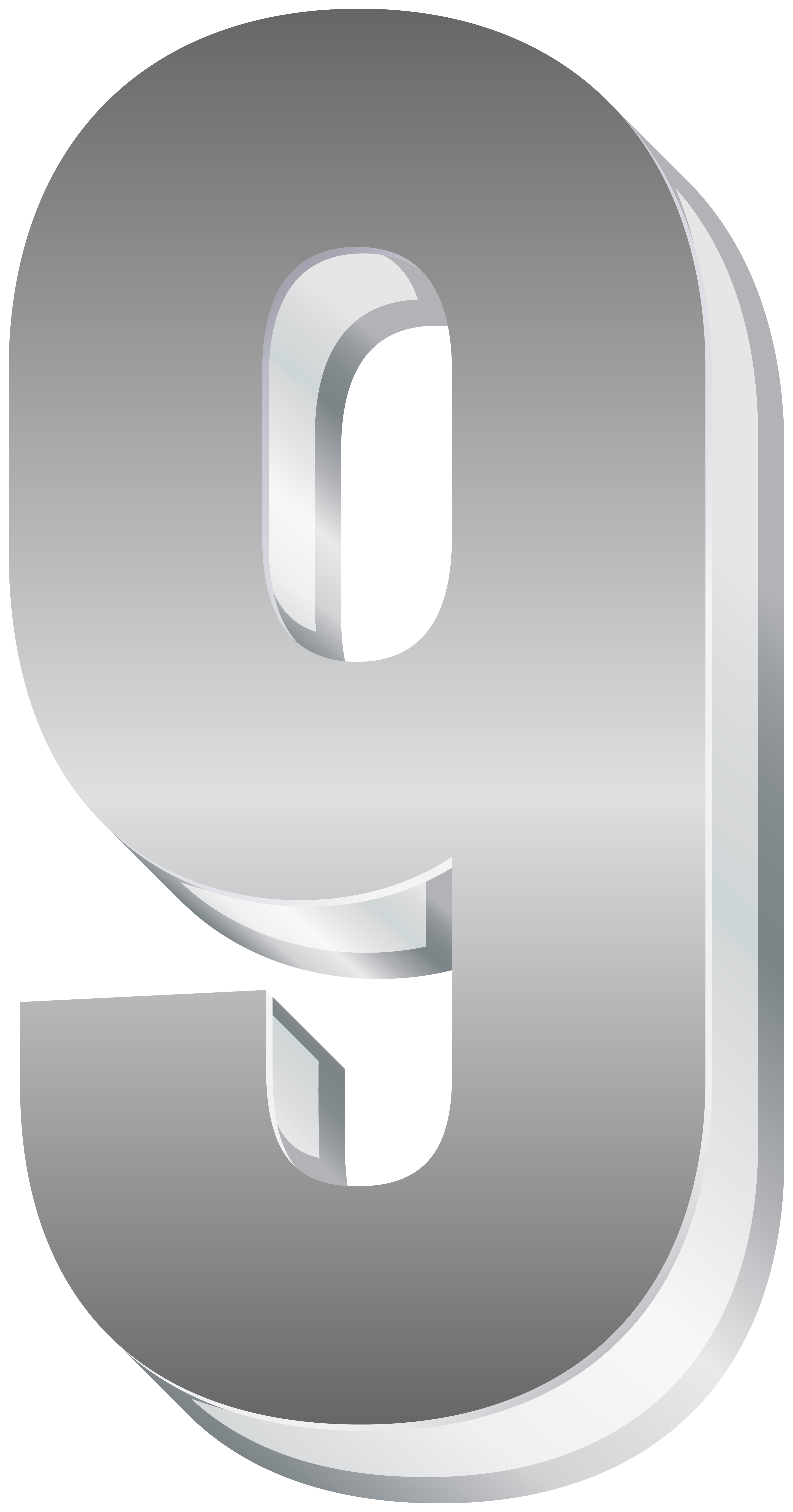 Silver Nine Number Character PNG Clipart Gallery Yopriceville High 