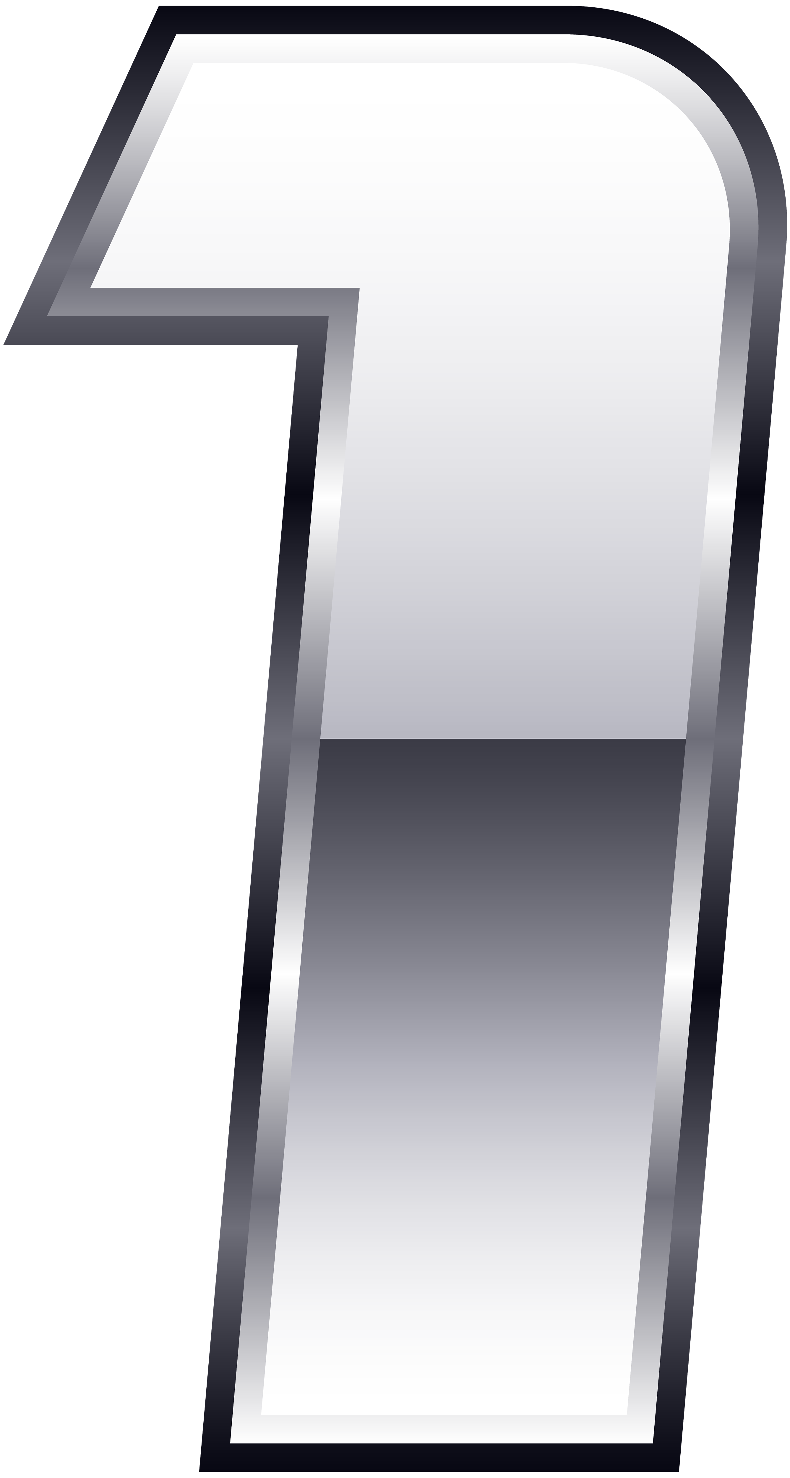 Silver Number One Transparent PNG Clip Art | Gallery Yopriceville