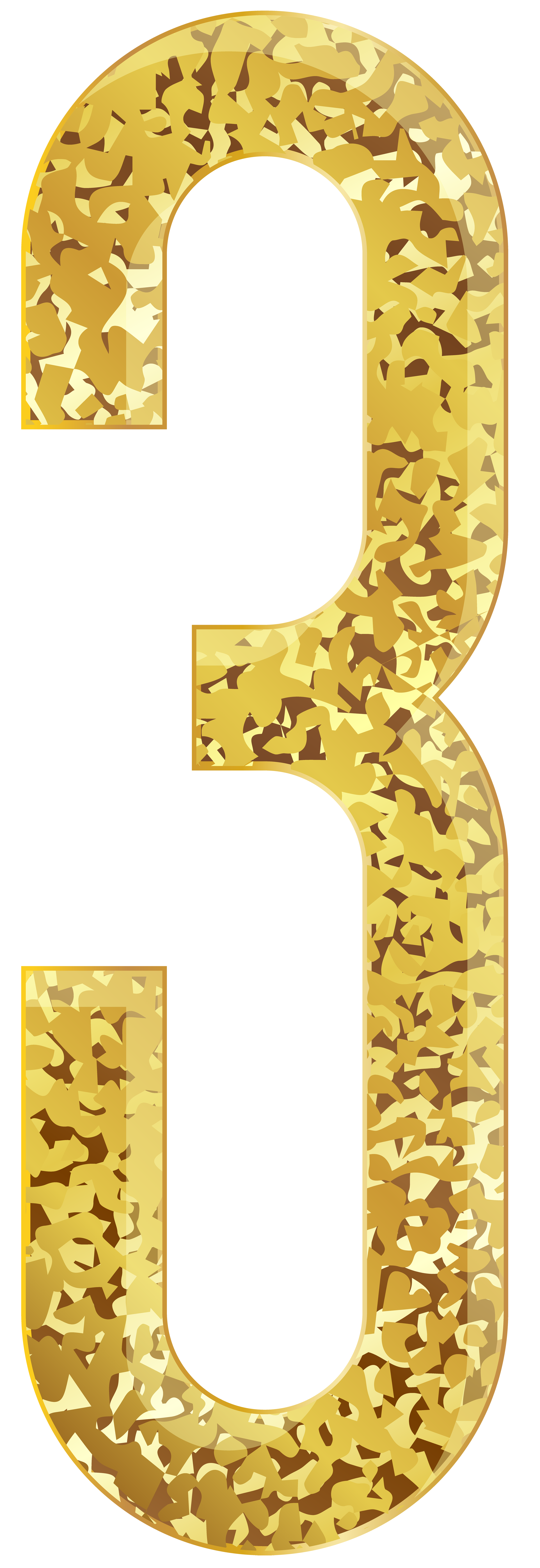 Three Gold Transparent Png Clip Art Image