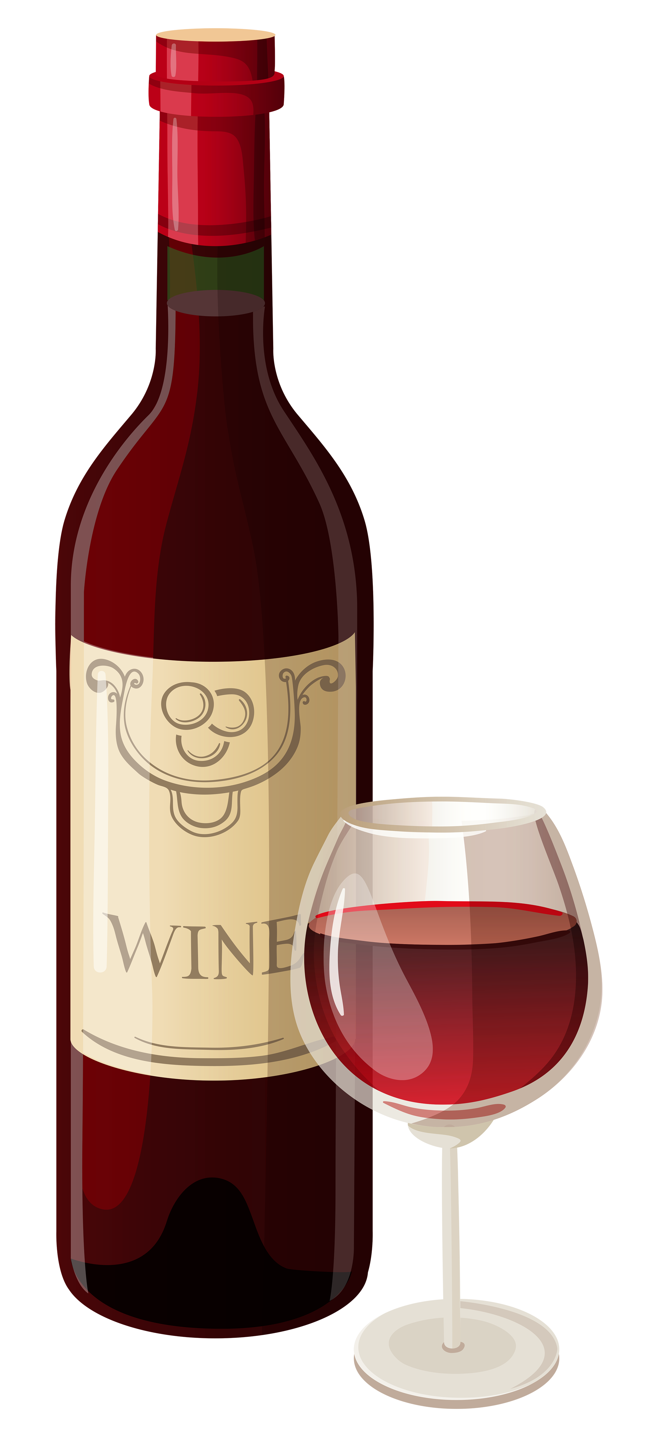 Wine Bottle and Glass PNG Vector Clipart​ | Gallery Yopriceville -  High-Quality Free Images and Transparent PNG Clipart