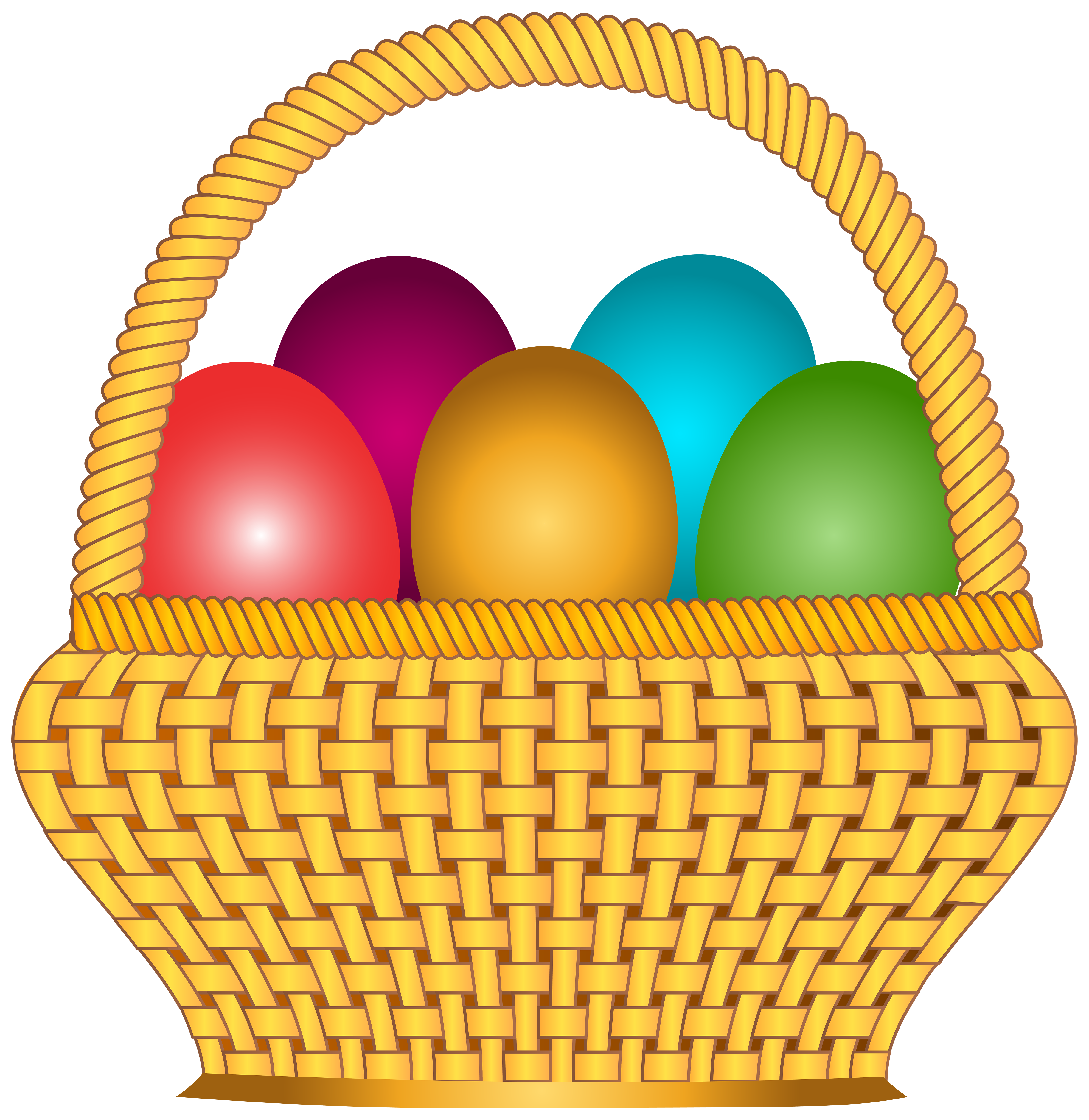 Easter Eggs in Basket Transparent PNG Clip Art Image​  Gallery  Yopriceville - High-Quality Free Images and Transparent PNG Clipart