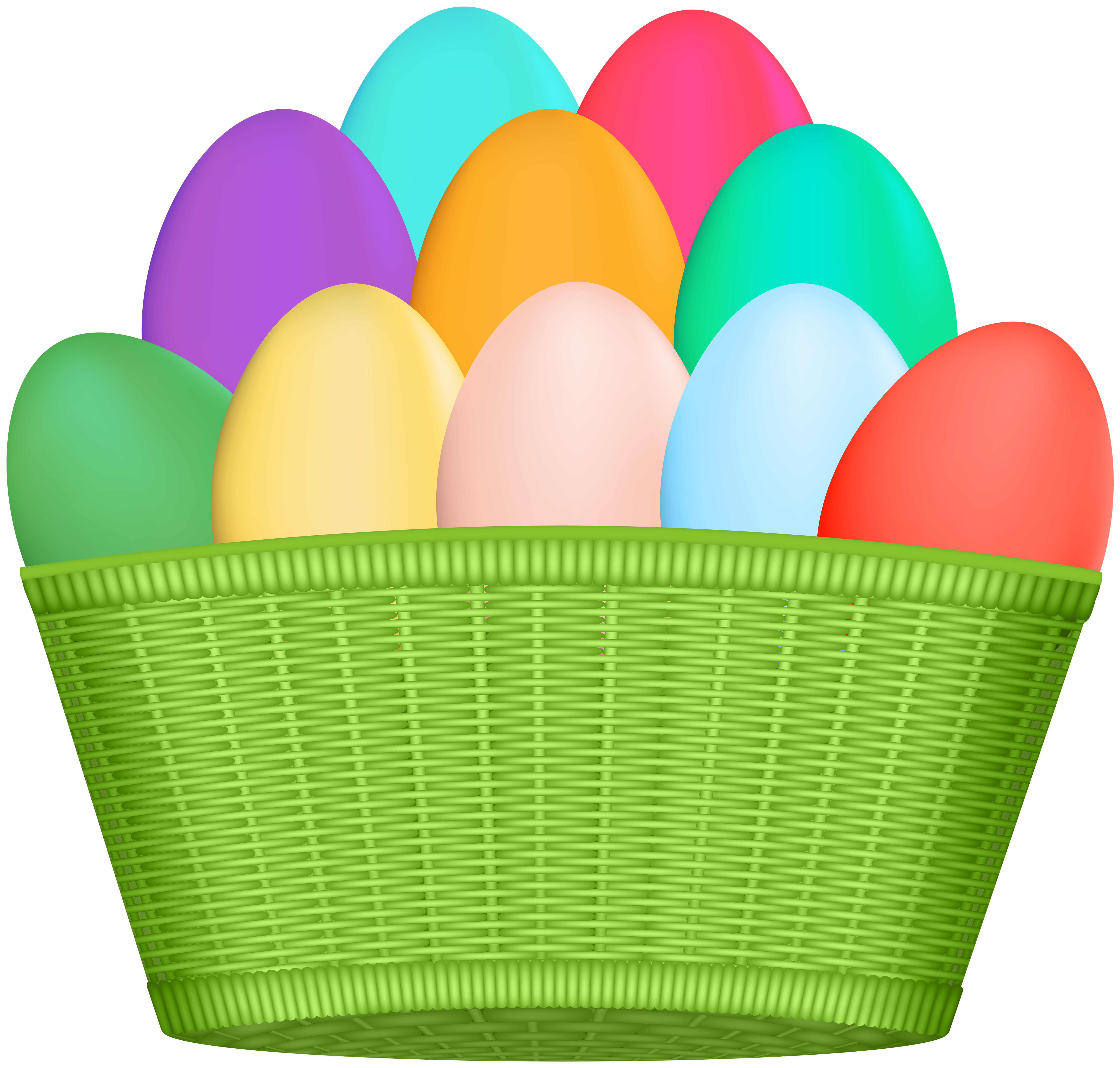 Easter Eggs in Basket Transparent PNG Clip Art Image​  Gallery  Yopriceville - High-Quality Free Images and Transparent PNG Clipart