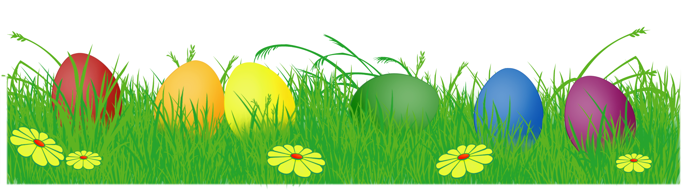 Premium Vector  Painted eggs on the grass on an isolated transparent  background. easter eggs png, grass png. easter.