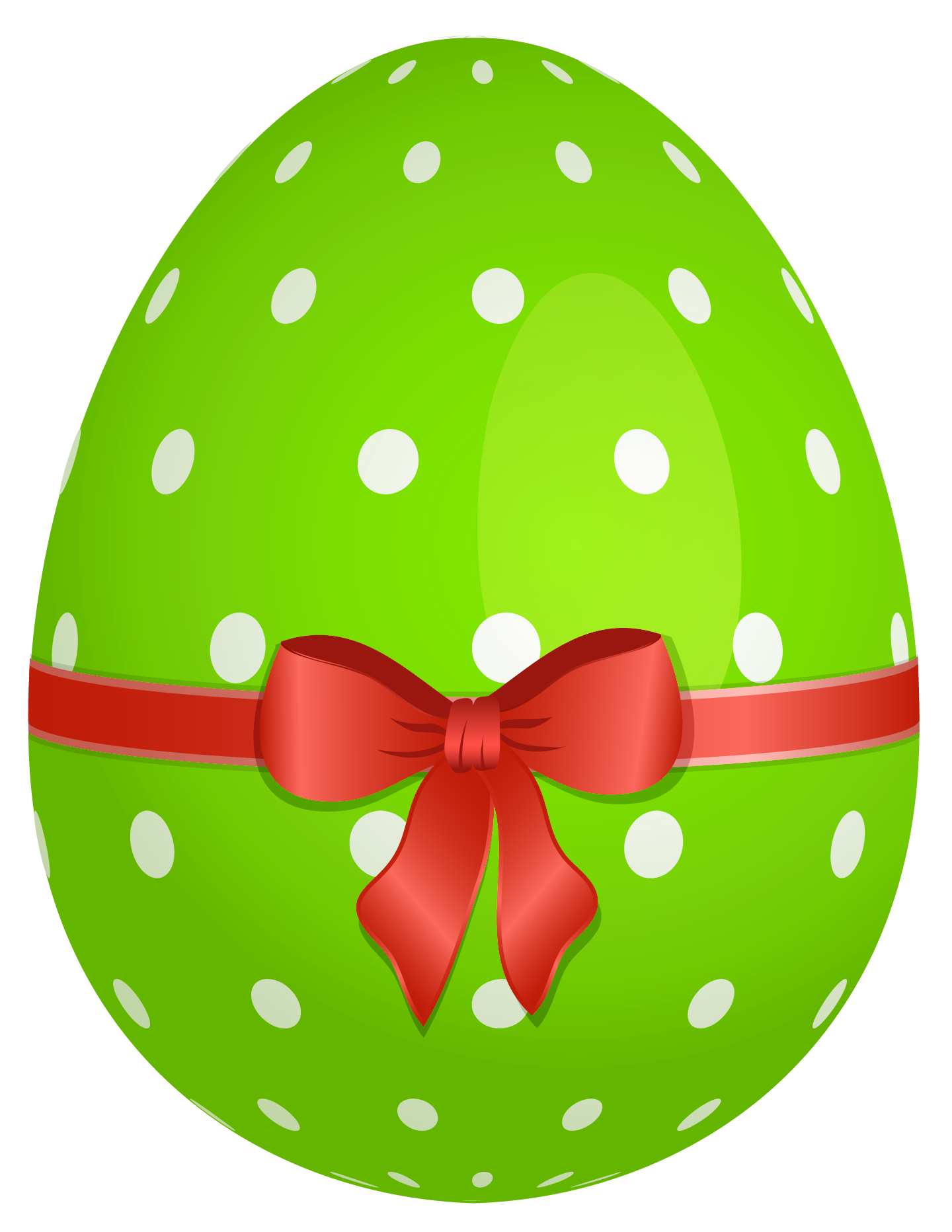 Green Dotted Easter Egg With Red Bow Png Clipart Gallery Yopriceville High Quality Images And Transparent Png Free Clipart