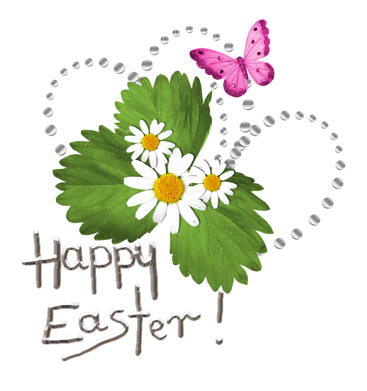 Happy Easter Transparent Text with Deco PNG Picture ...