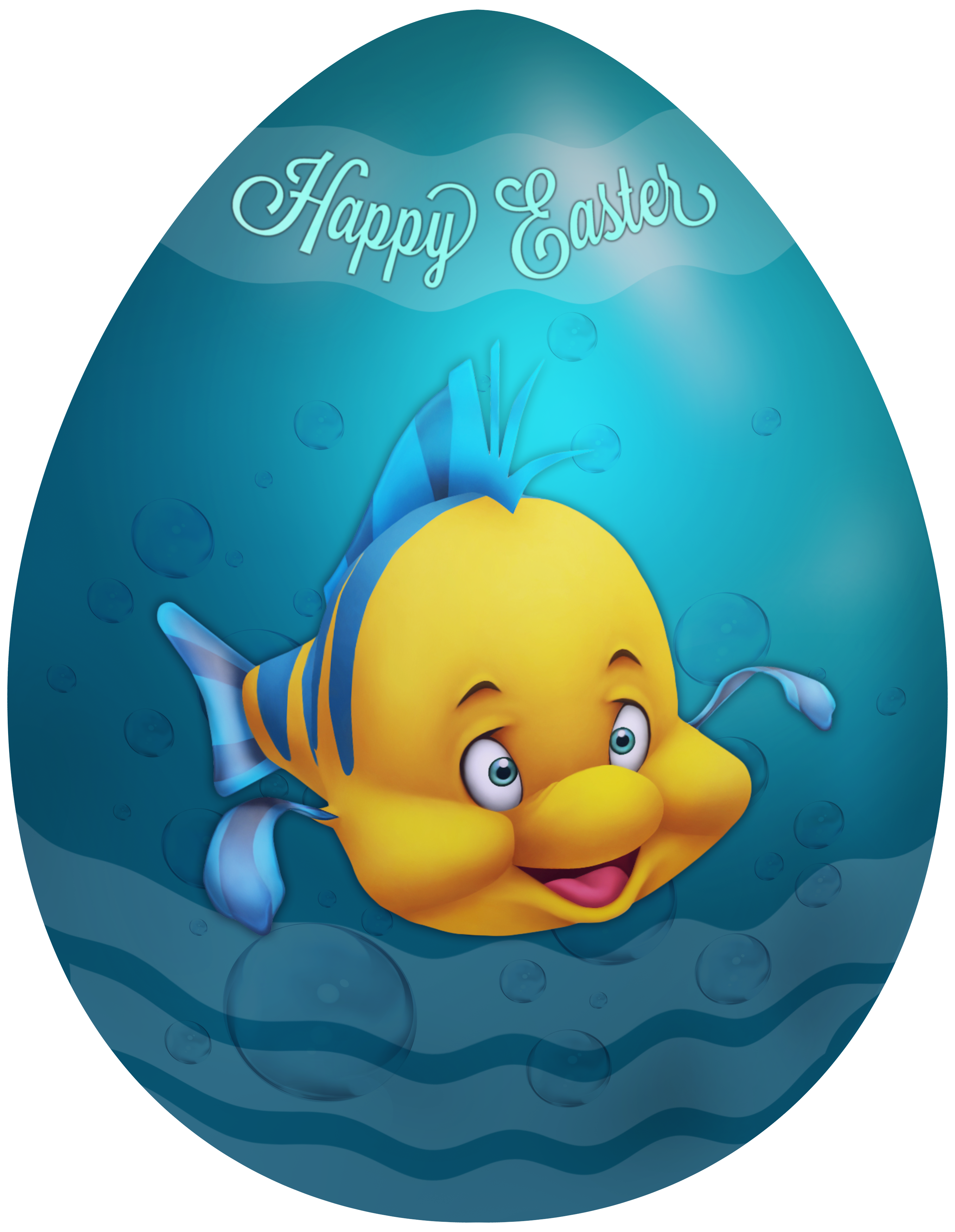 Kids Easter Egg Flounder PNG Clip Art Image​