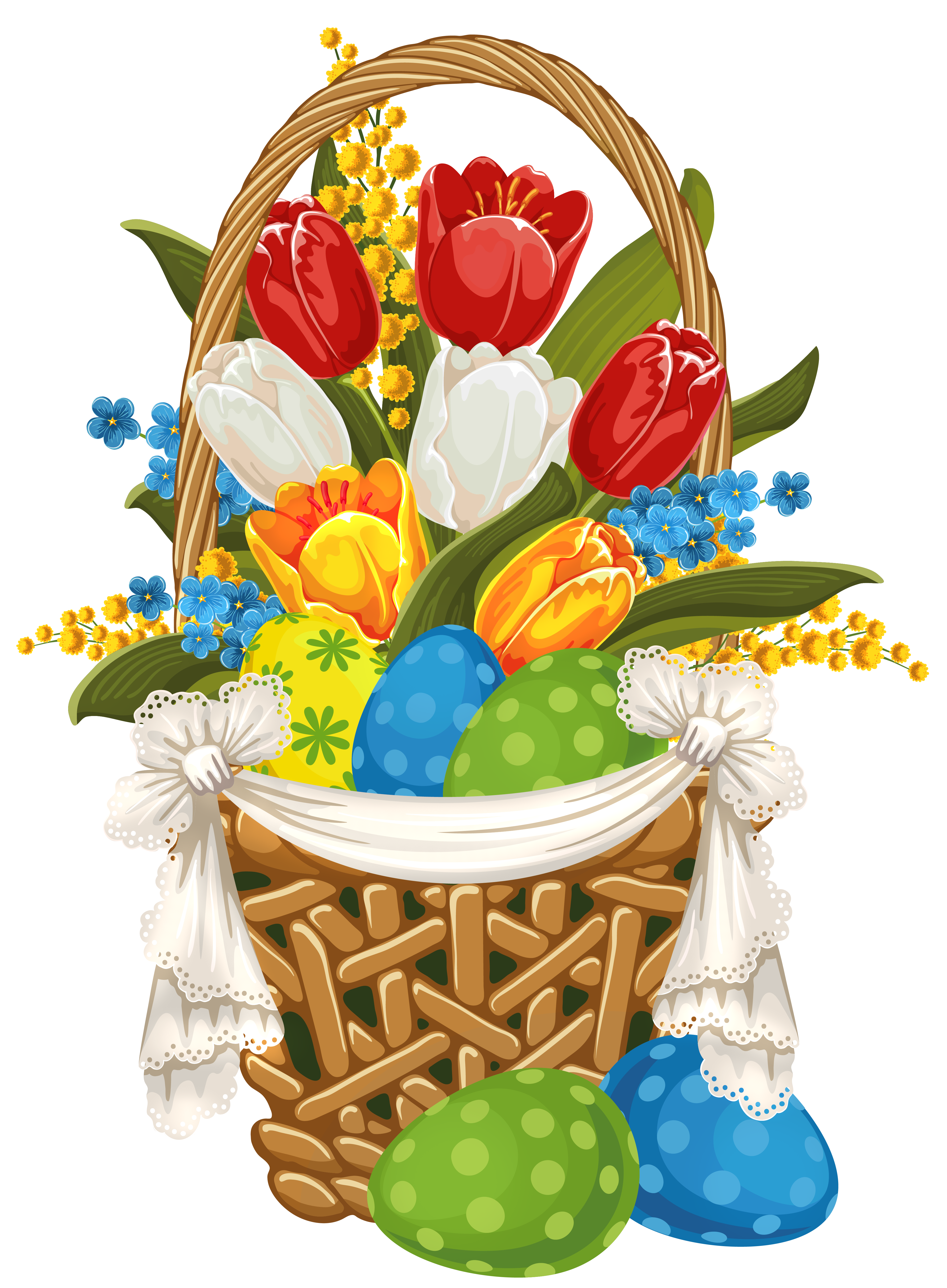 Easter Eggs in Basket PNG Transparent Clipart​  Gallery Yopriceville -  High-Quality Free Images and Transparent PNG Clipart