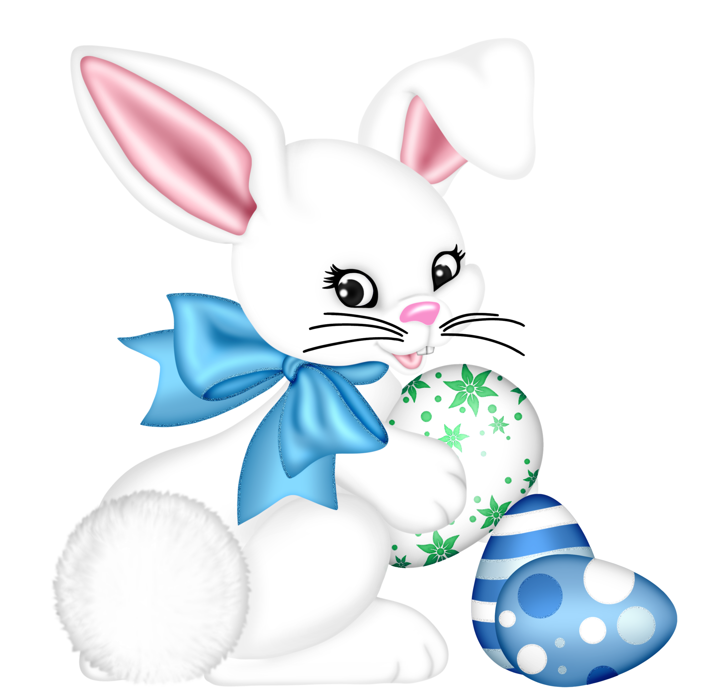 Transparent Easter Bunny And Egg Png Clipart Picture 