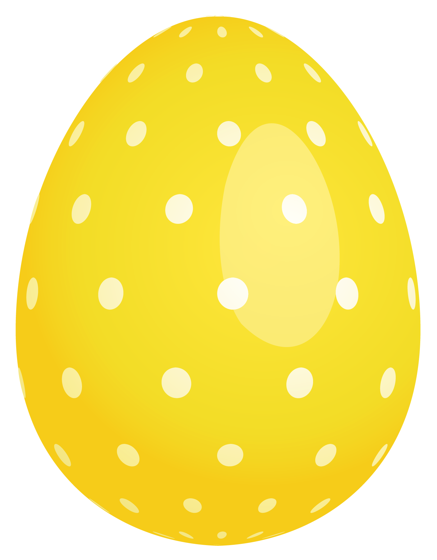 Yellow Colorful Easter Egg PNG Clipairt Picture