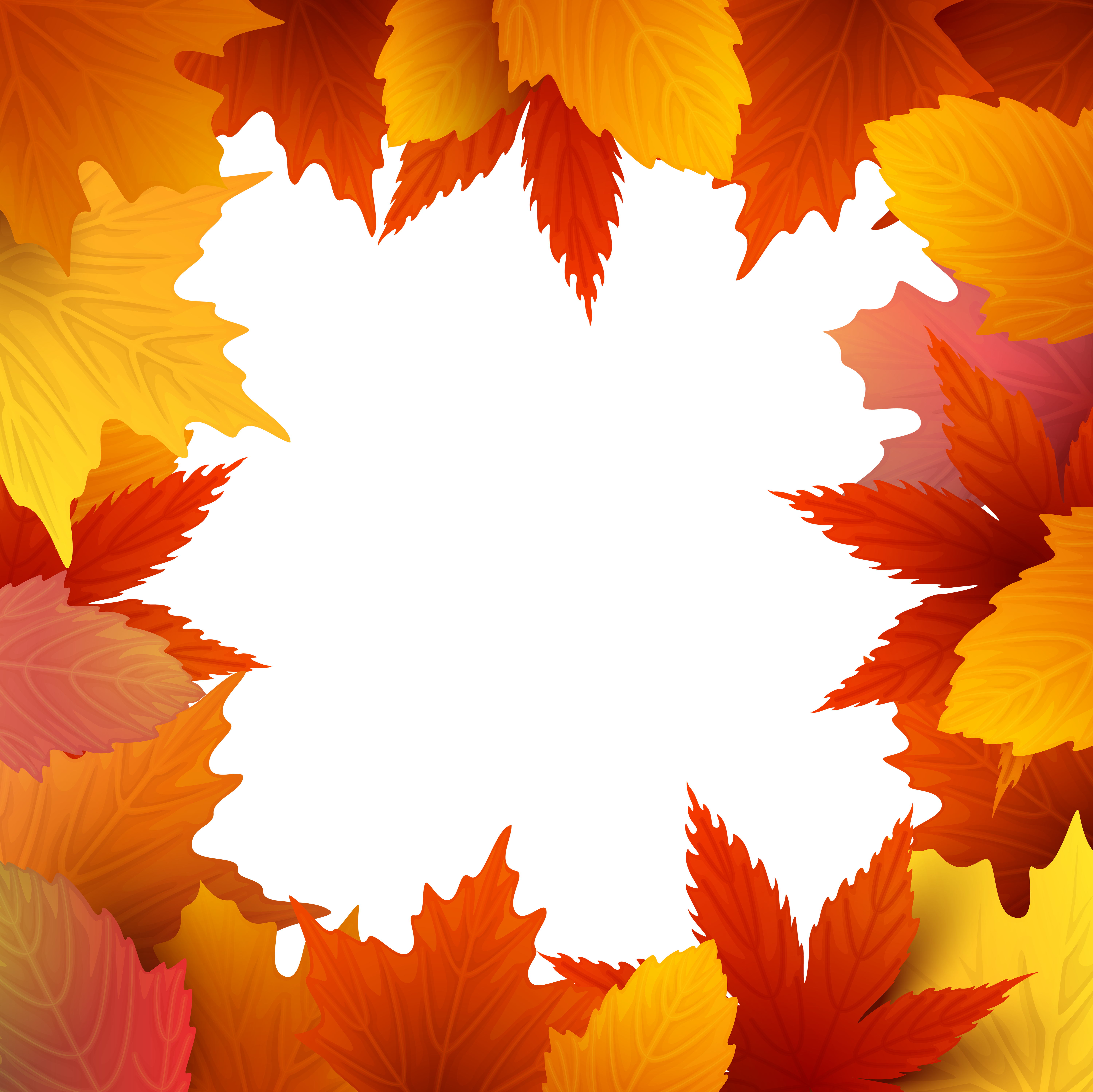 autumn leaves clip art border