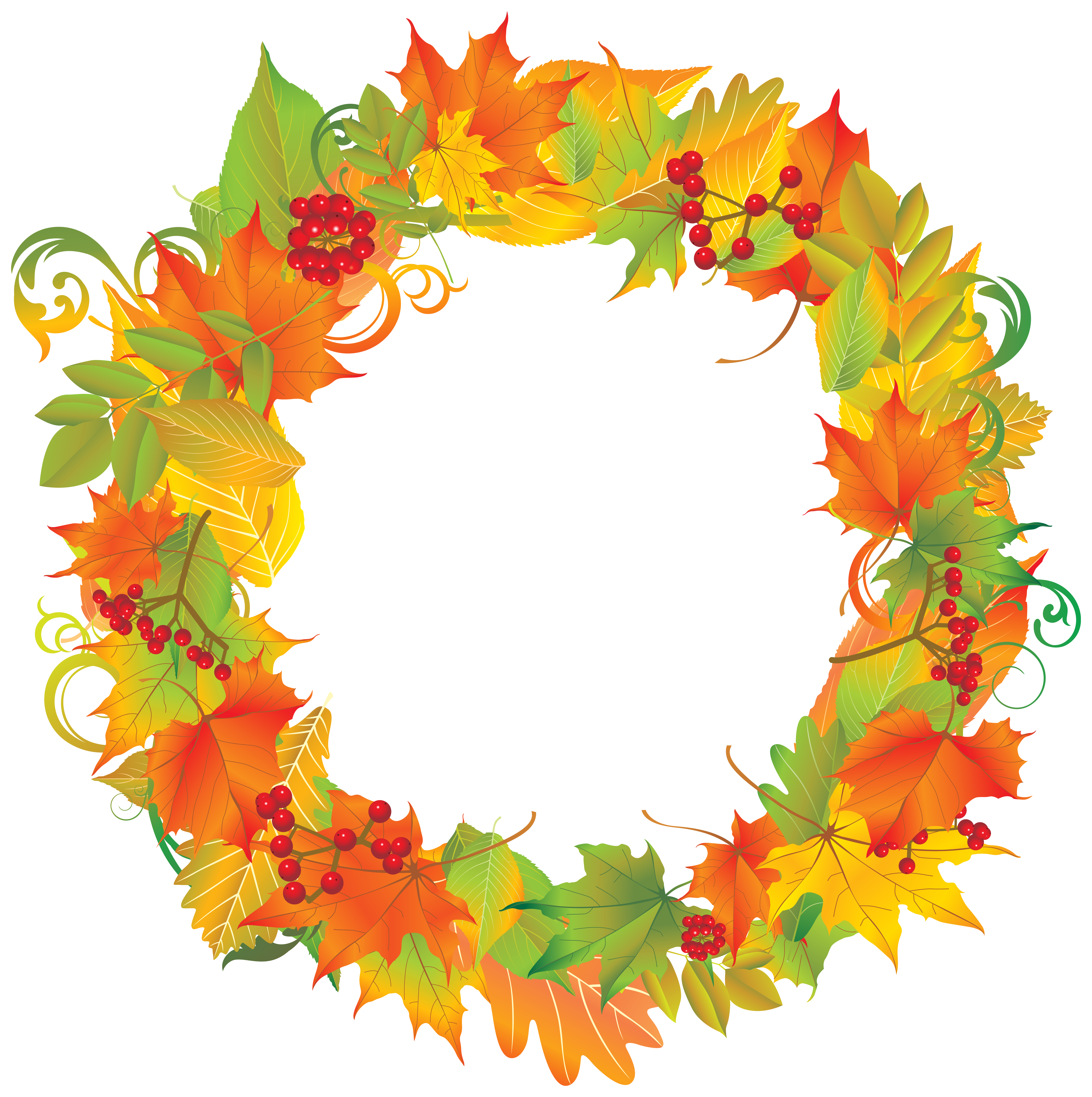 Autumn Wreath PNG Clipart Image​ | Gallery Yopriceville - High-Quality Free  Images and Transparent PNG Clipart