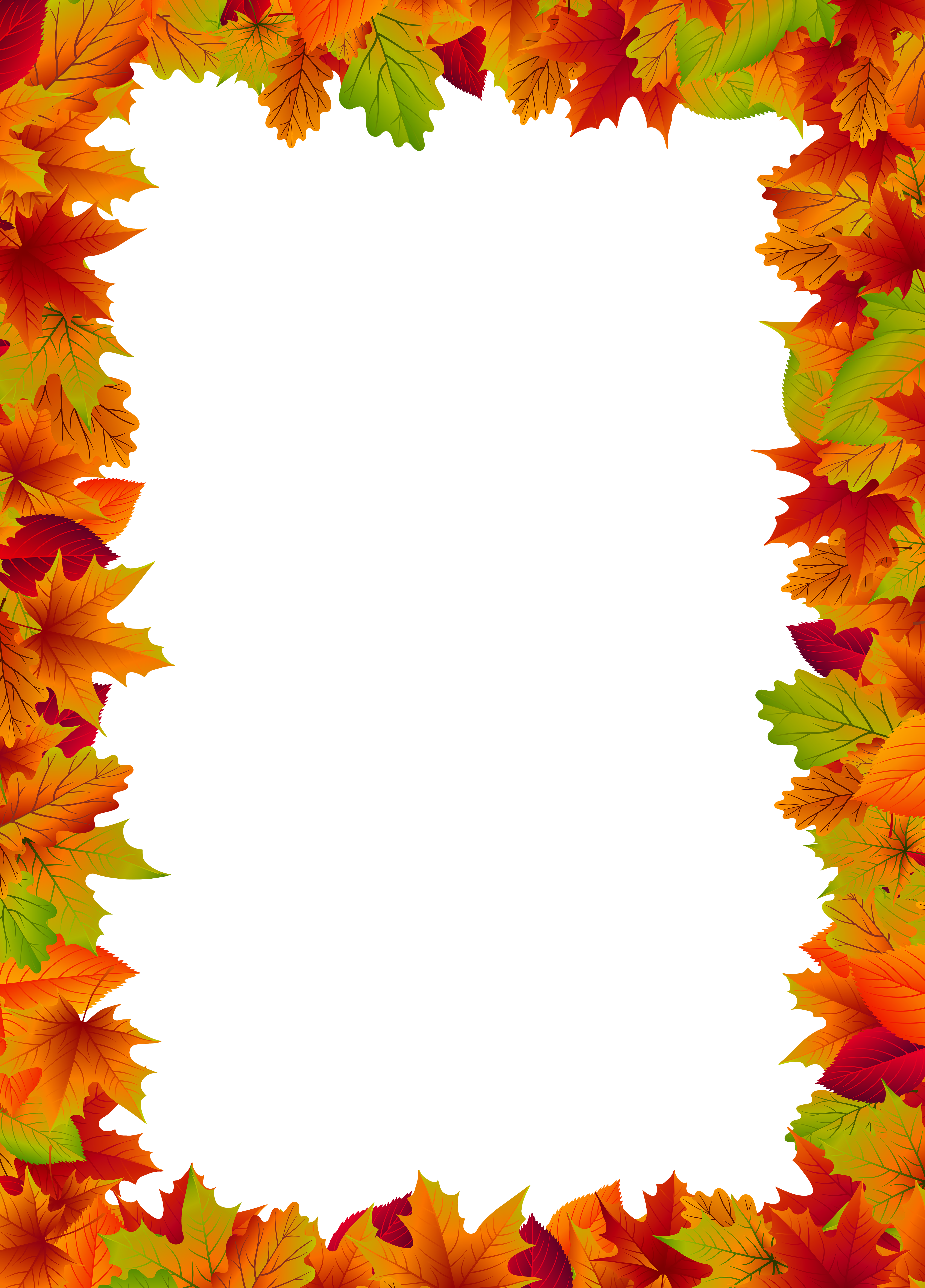 Fall Border Frame PNG Clip Art Image | Gallery Yopriceville - High
