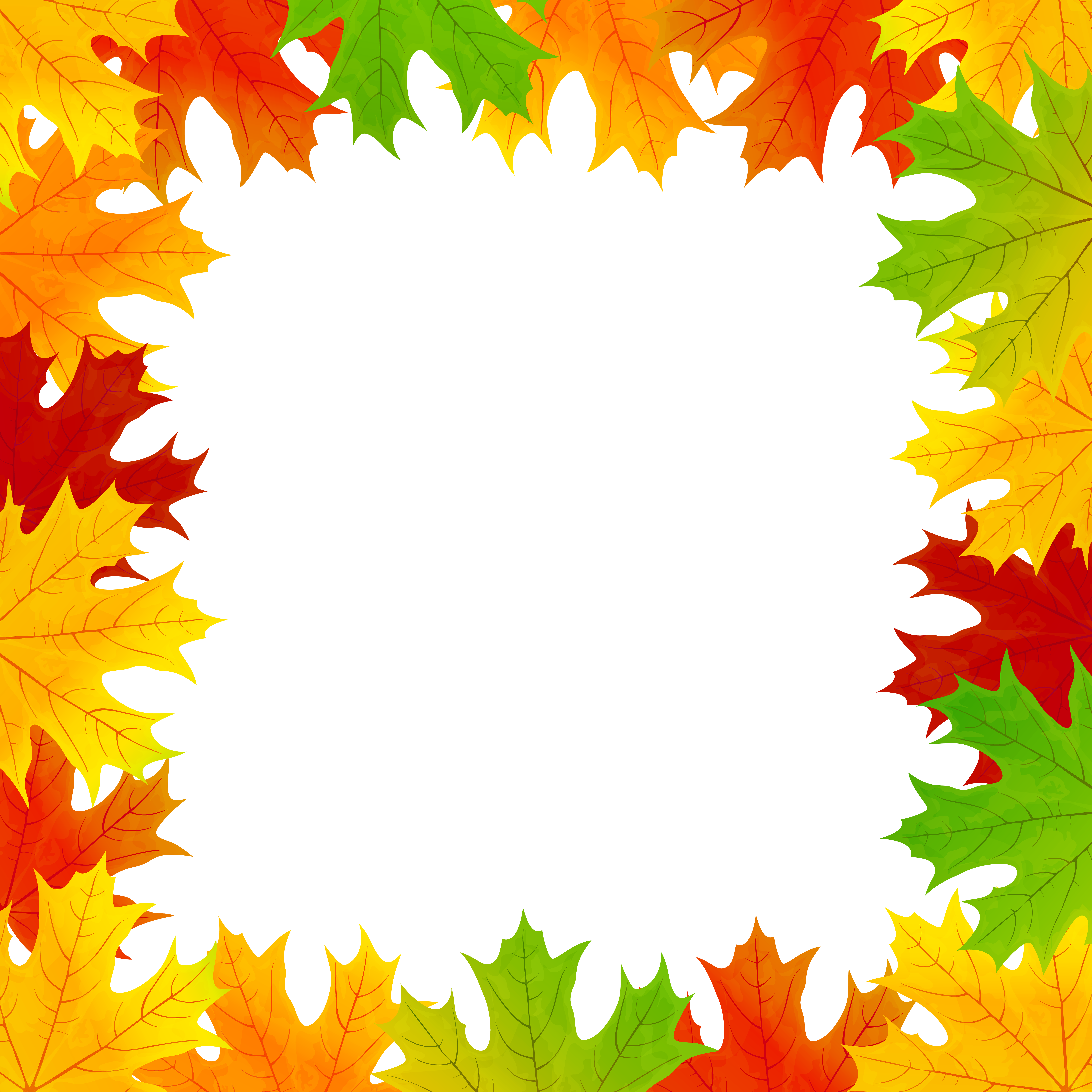 autumn leaves clip art border