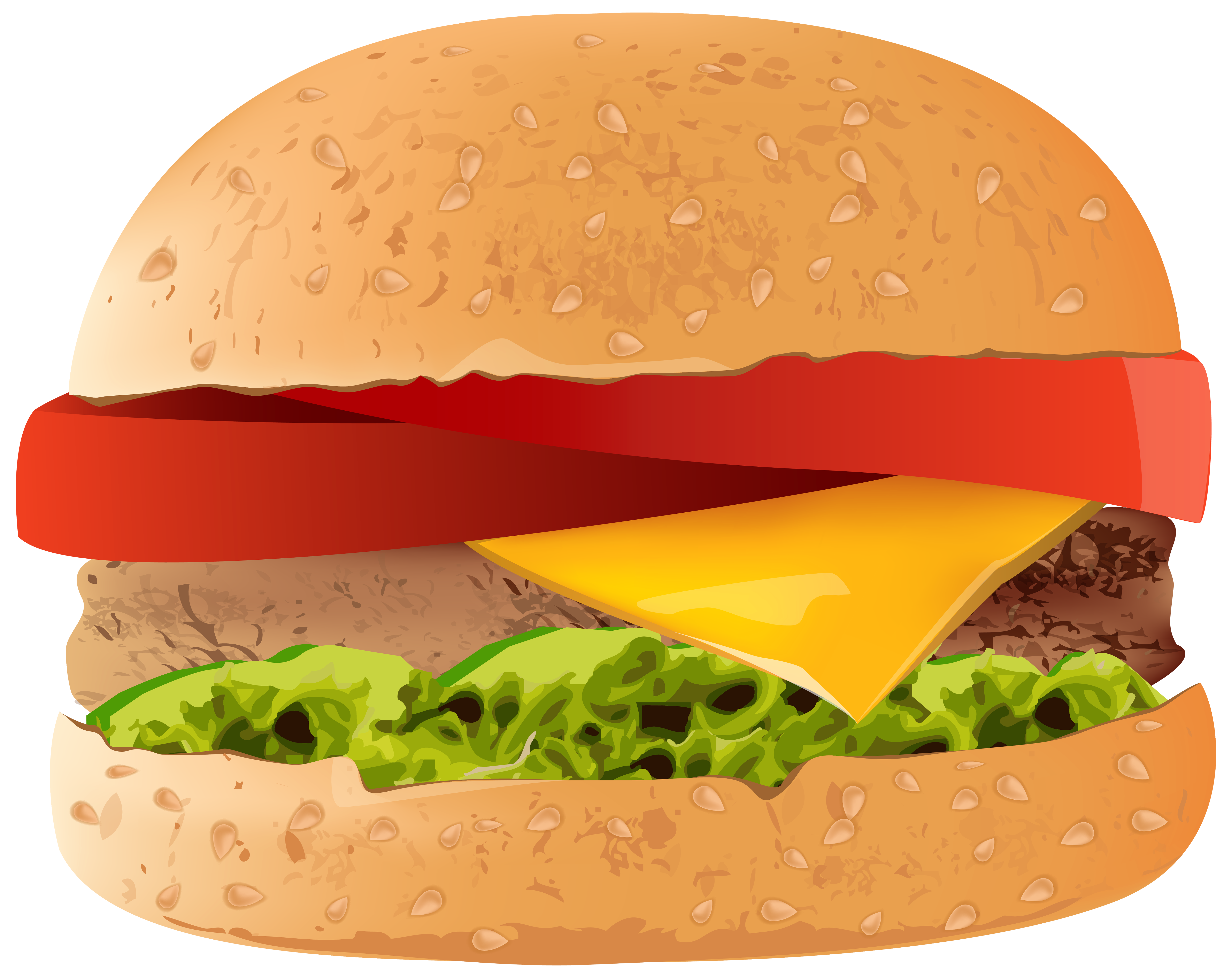 Hamburger PNG Clip Art Image | Gallery Yopriceville - High-Quality