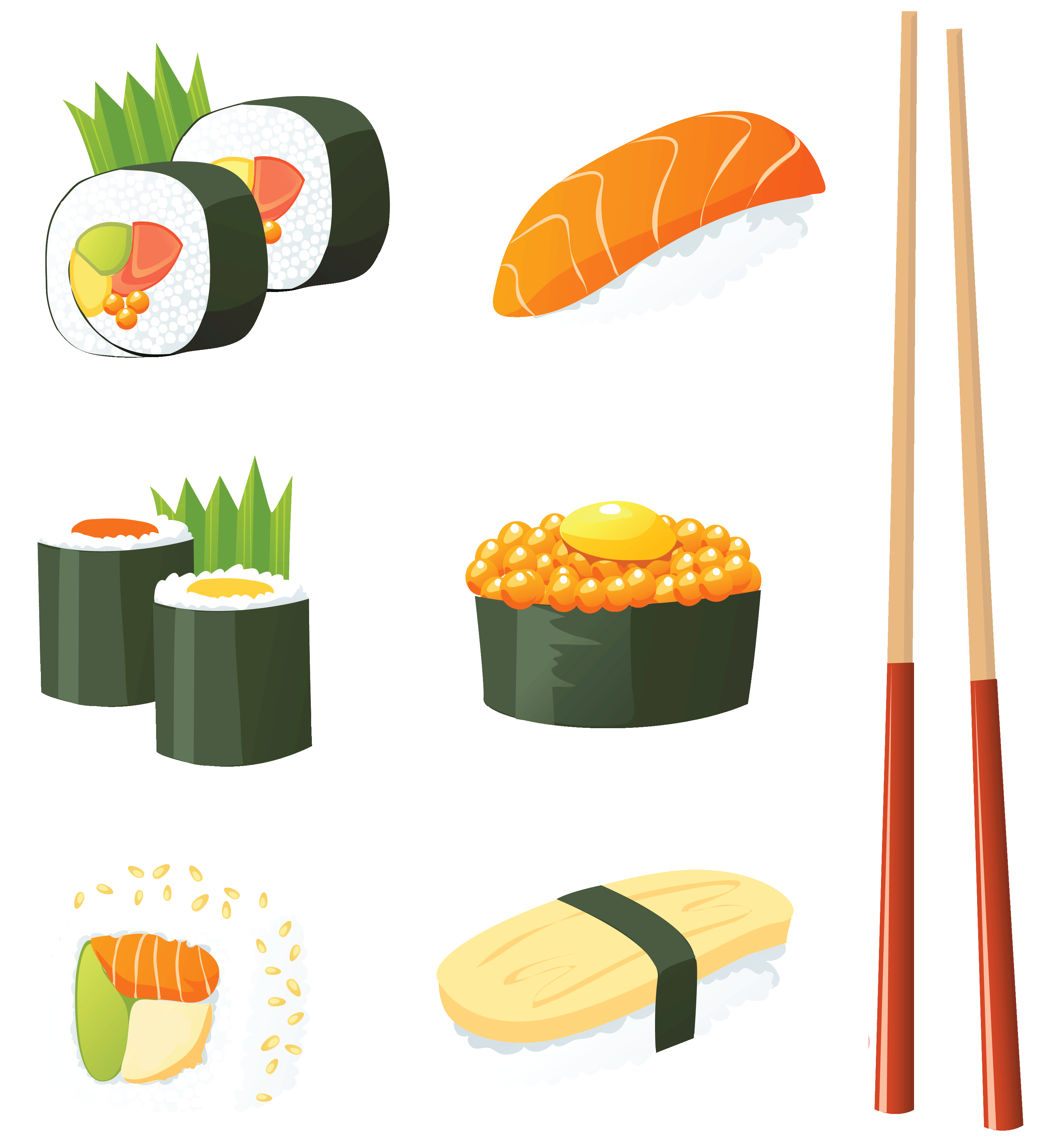 Japonês, Comida, Sushi, Jogo Royalty Free SVG, Cliparts, Vetores, e  Ilustrações Stock. Image 33190571