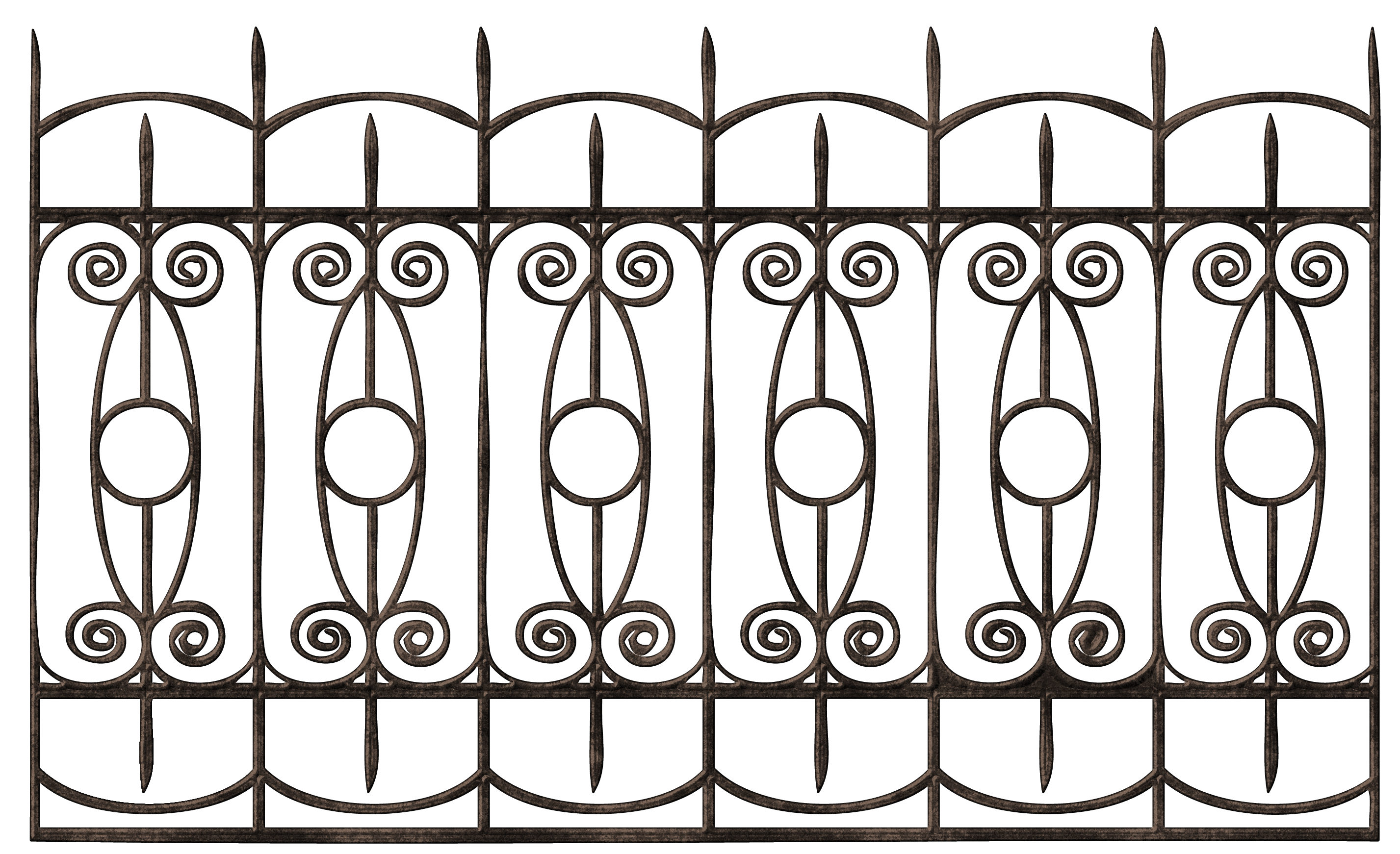 Transparent Ornamental Iron Fence PNG Clipart | Gallery Yopriceville