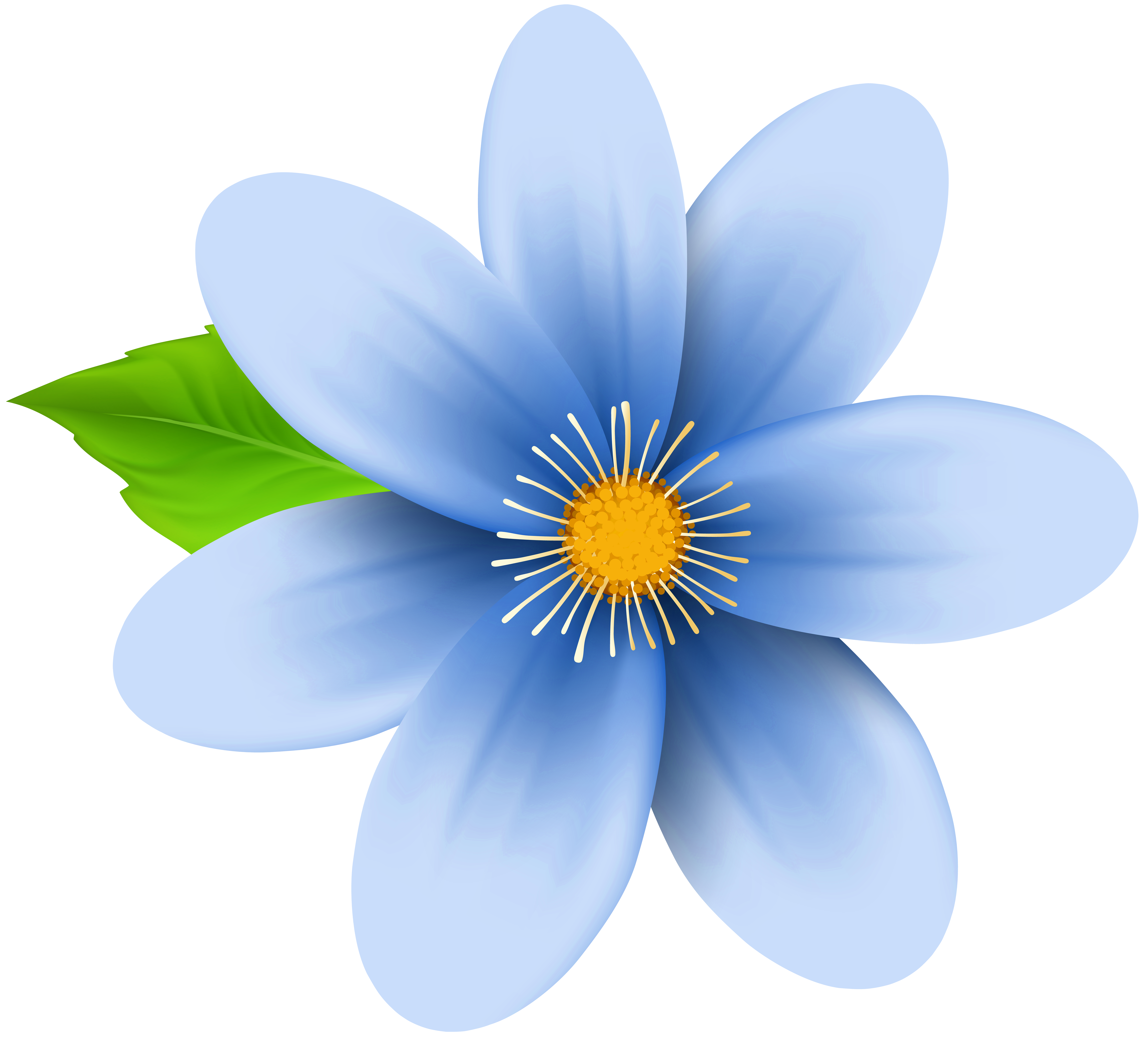 Blue Flower Clip Art Image Gallery Yopriceville High Quality Images And Transparent Png Free Clipart