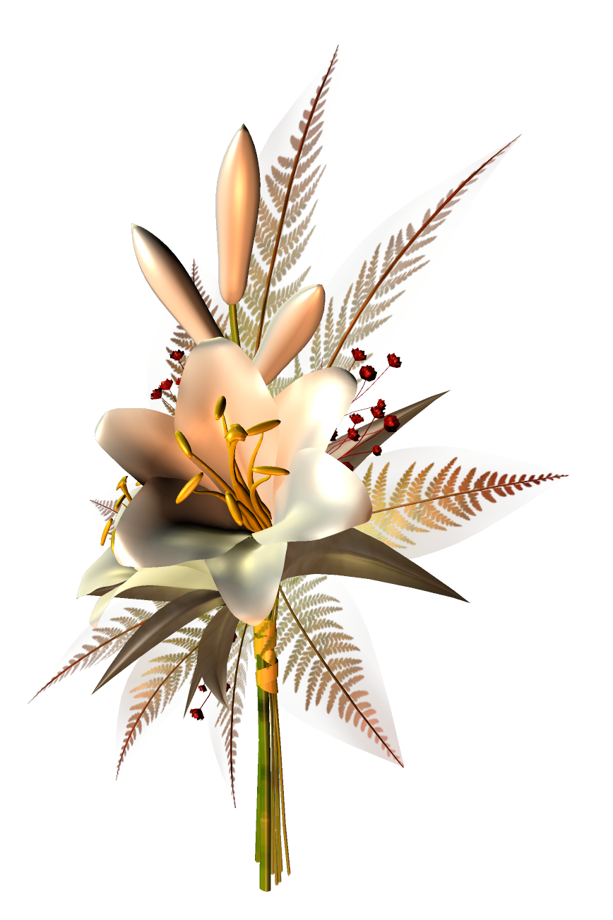 Bronze Flower Decoration Transparent Clipart | Gallery Yopriceville