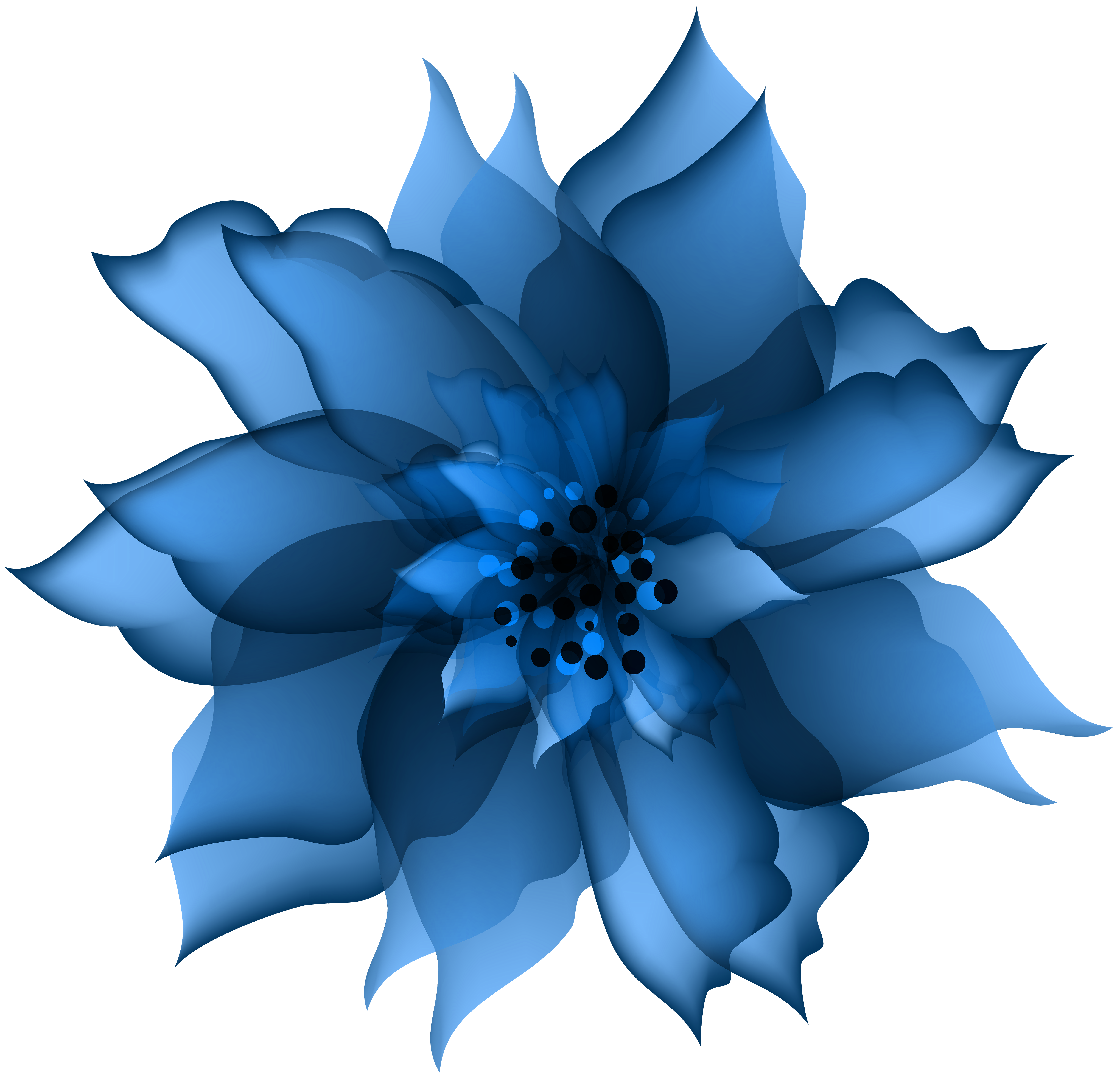 Decorative Flower Blue Transparent PNG Clip Art | Gallery Yopriceville