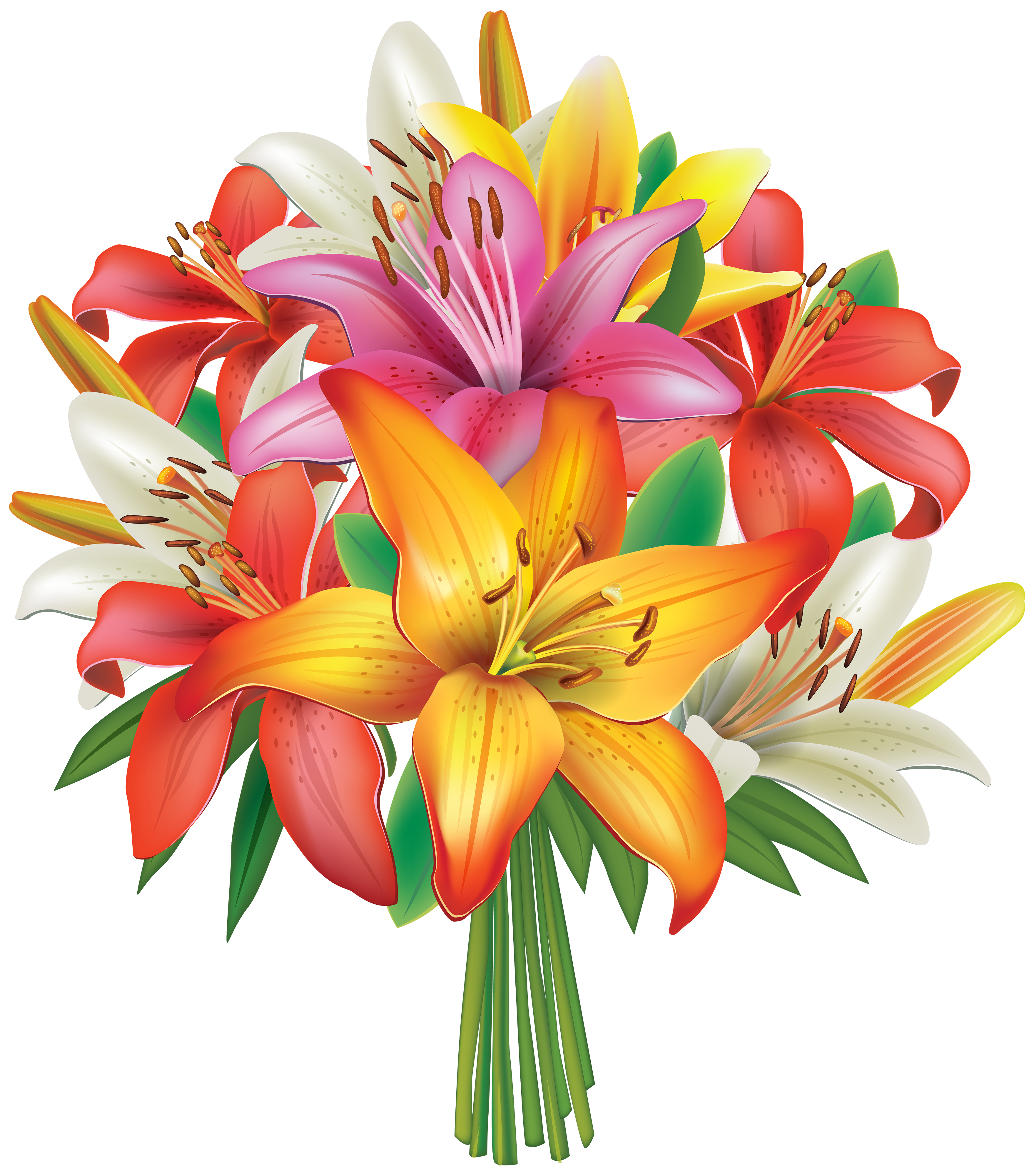 Lily Flower Bouquet Png Lily Flower Bouquet Png