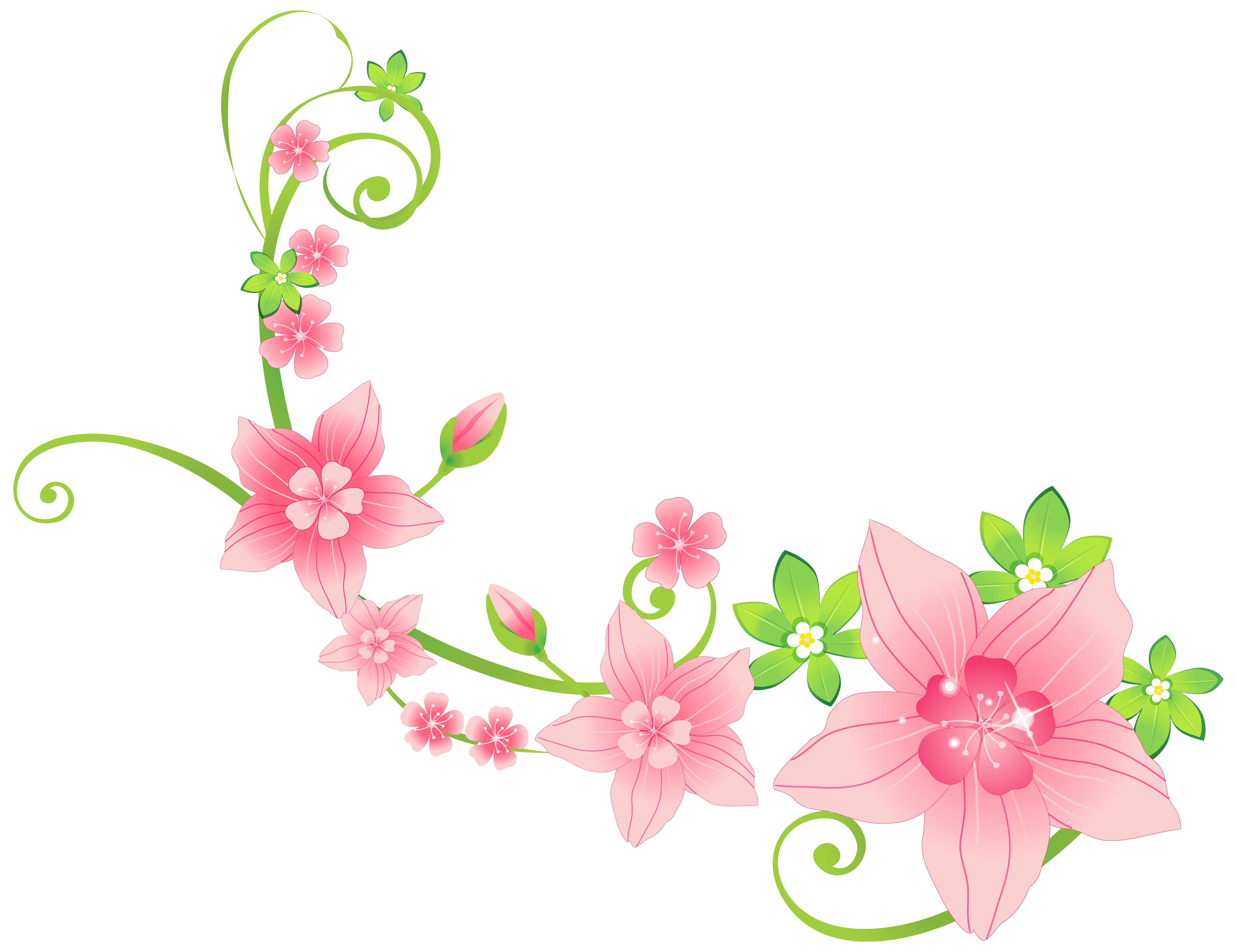 Pink Floral Decoration Png Clip Art Image Gallery Yopriceville High Quality Images And Transparent Png Free Clipart