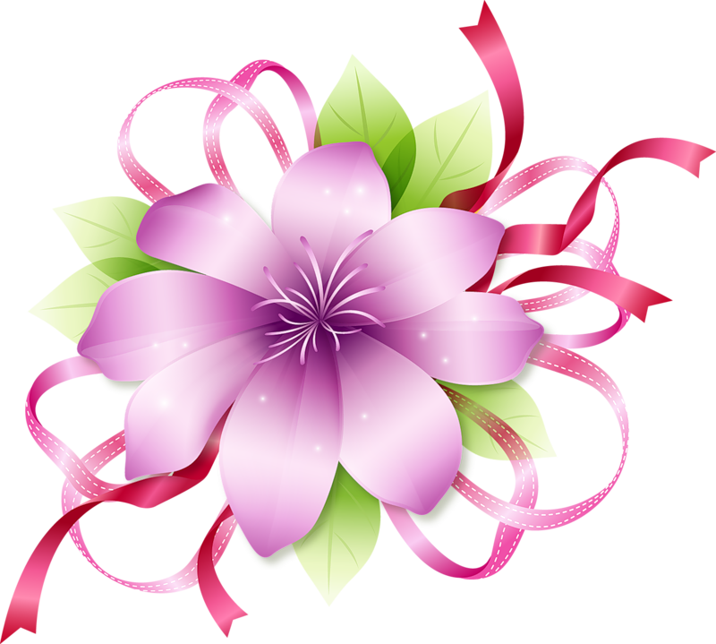 purple and pink flower clip art