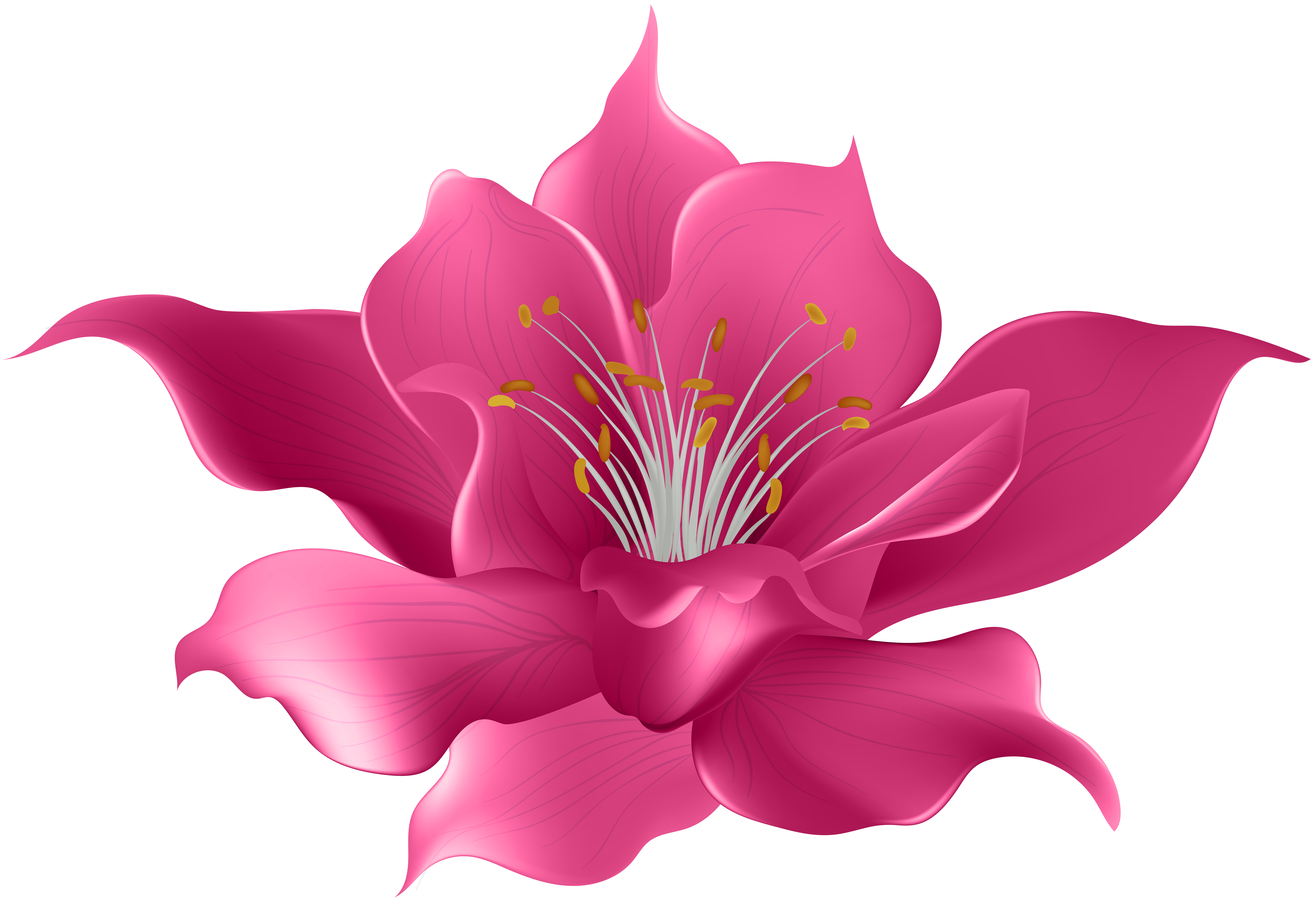 Pink Flower Transparent Clip Art Image​  Gallery Yopriceville -  High-Quality Free Images and Transparent PNG Clipart