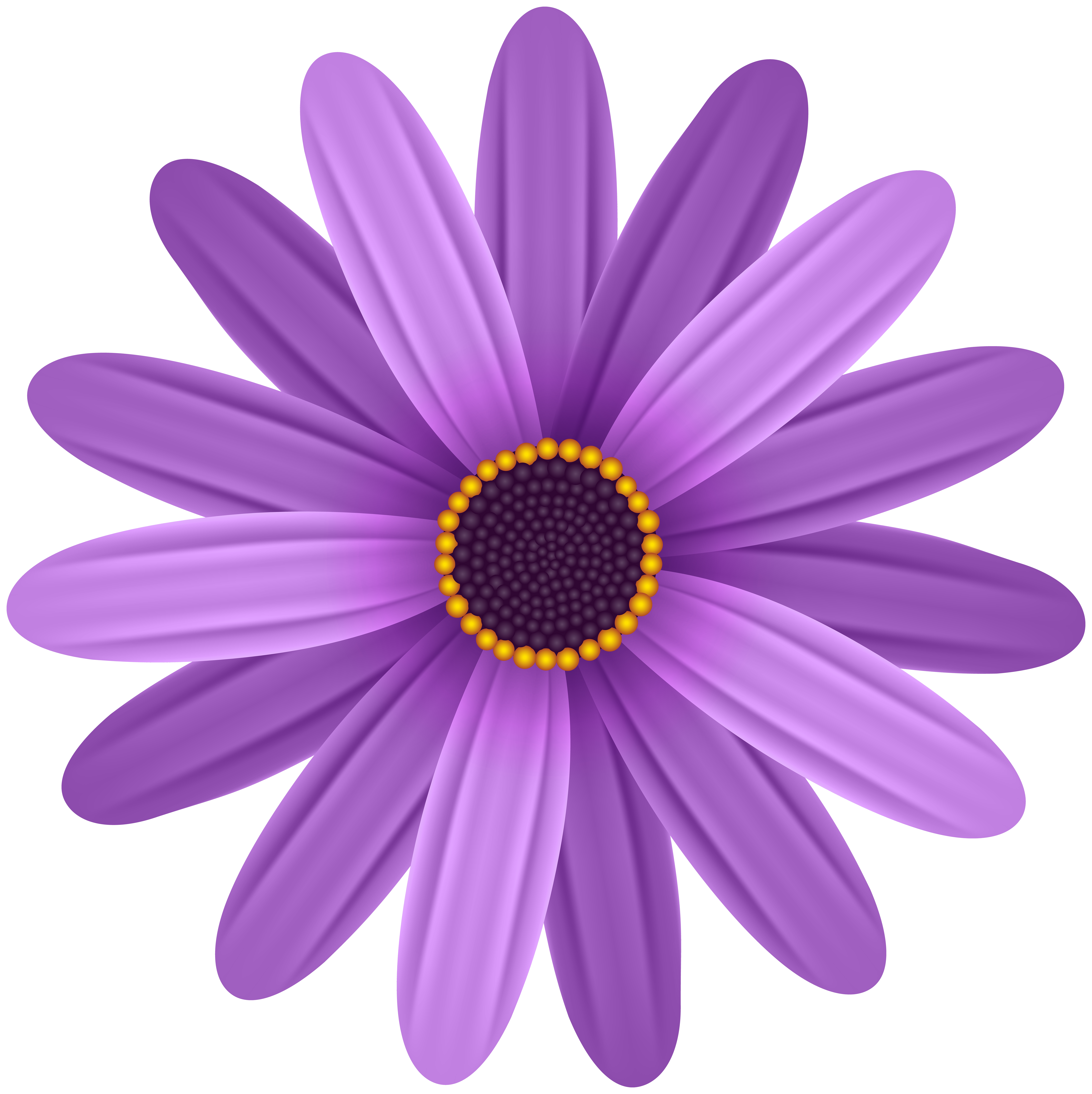 purple flower clip