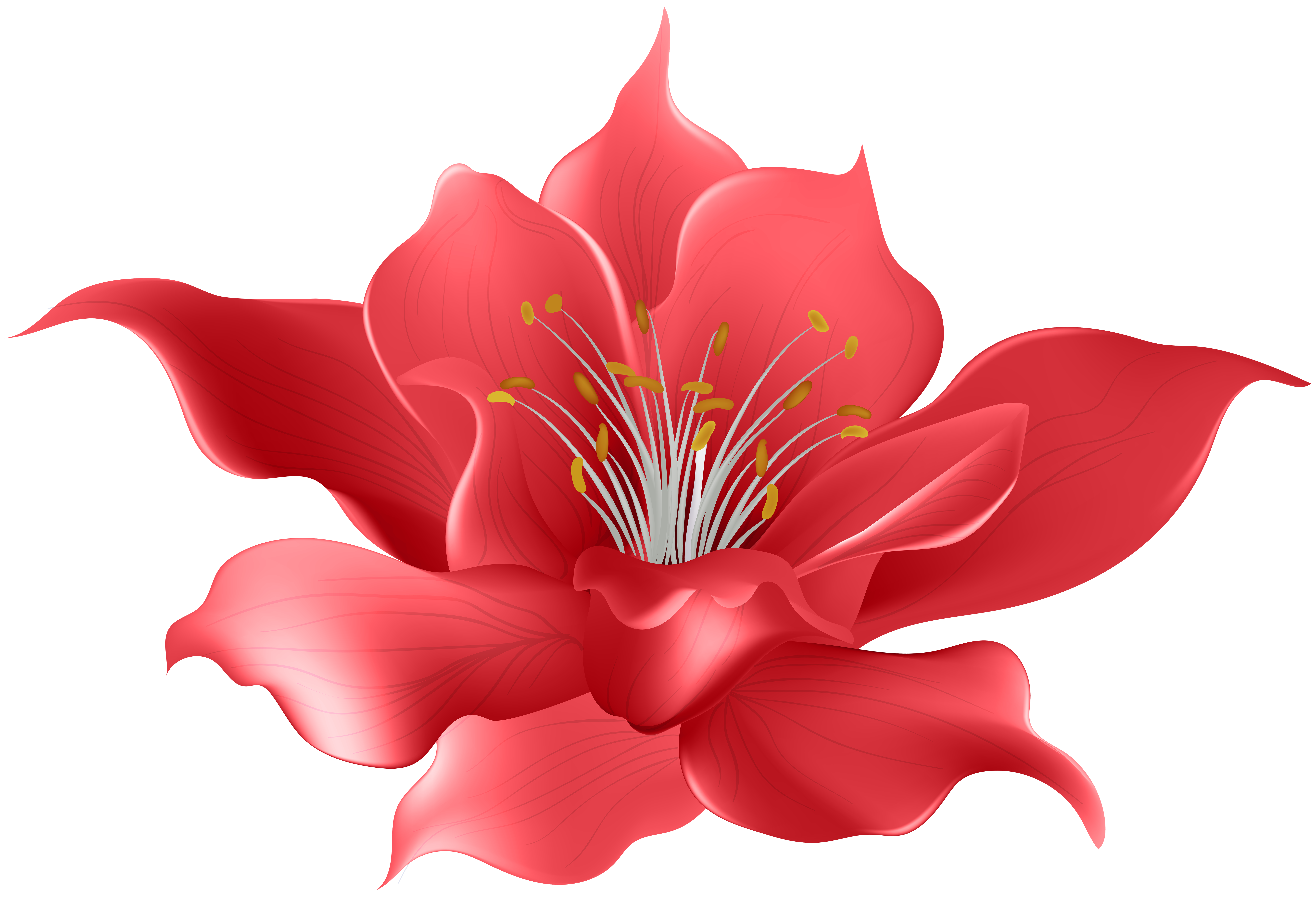 Red Flower Transparent Clip Art Image | Gallery Yopriceville - High