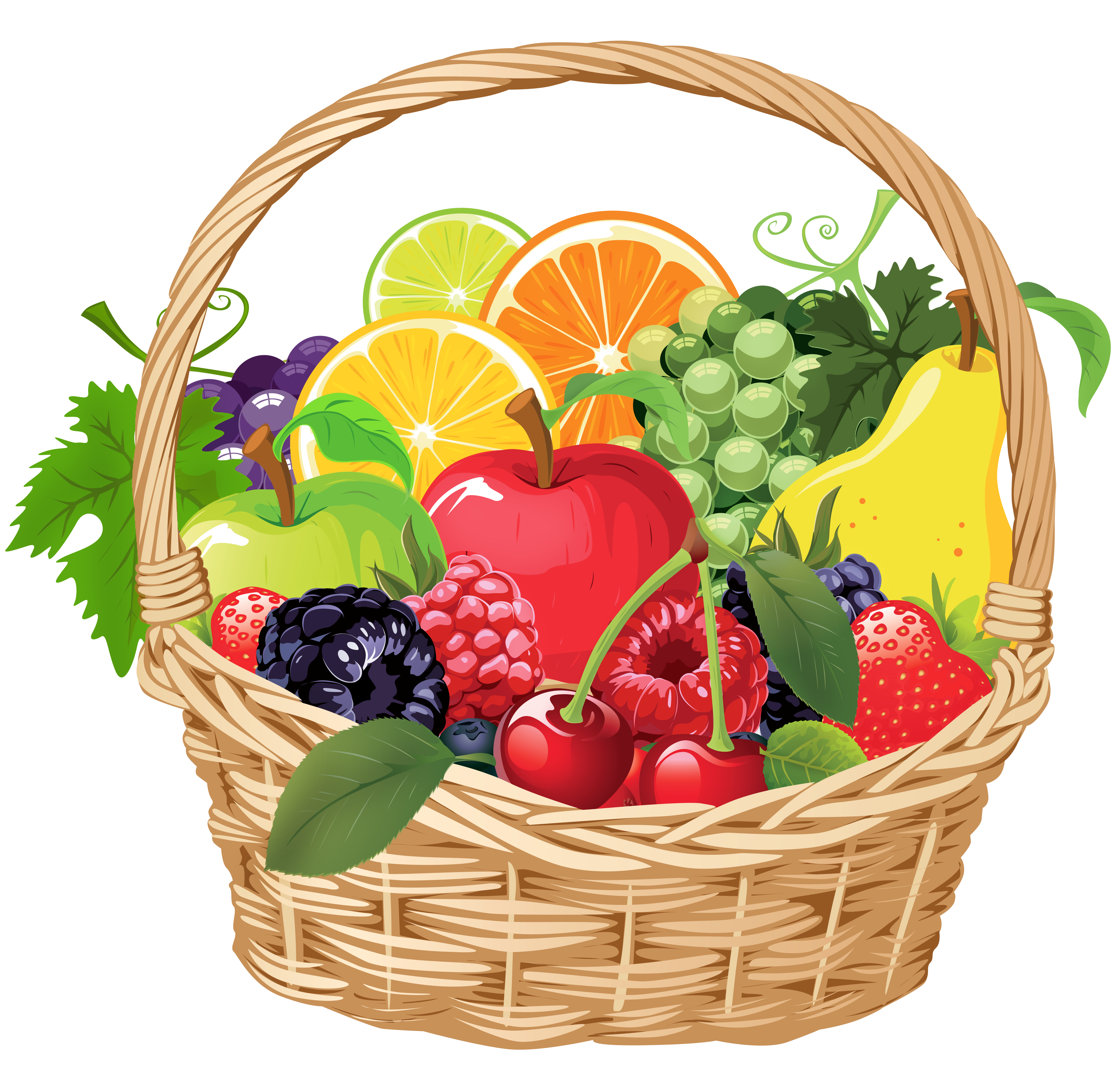 Fruit Basket PNG Vector Clipart | Gallery Yopriceville ... (4000 x 3880 Pixel)
