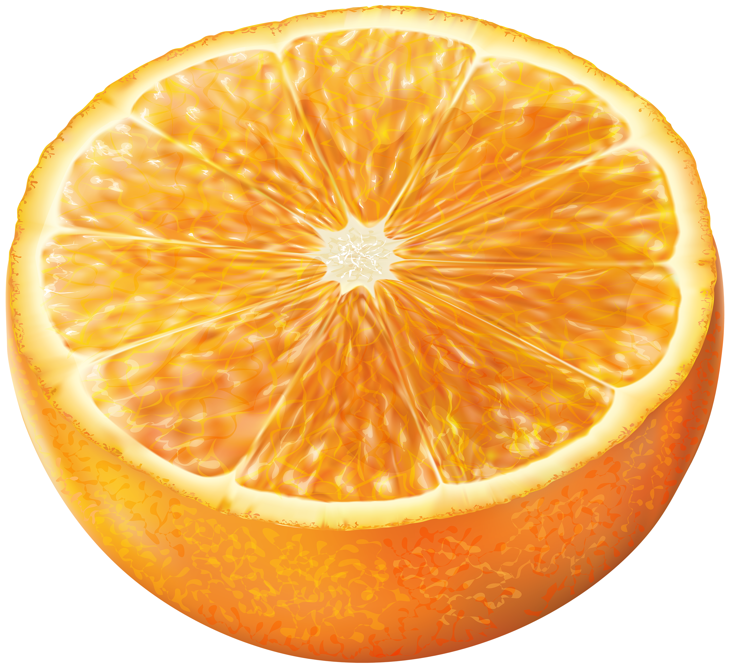 Sliced orange. Апельсин. Апельсин на прозрачном фоне. Половина апельсина. Апельсин вид сверху.