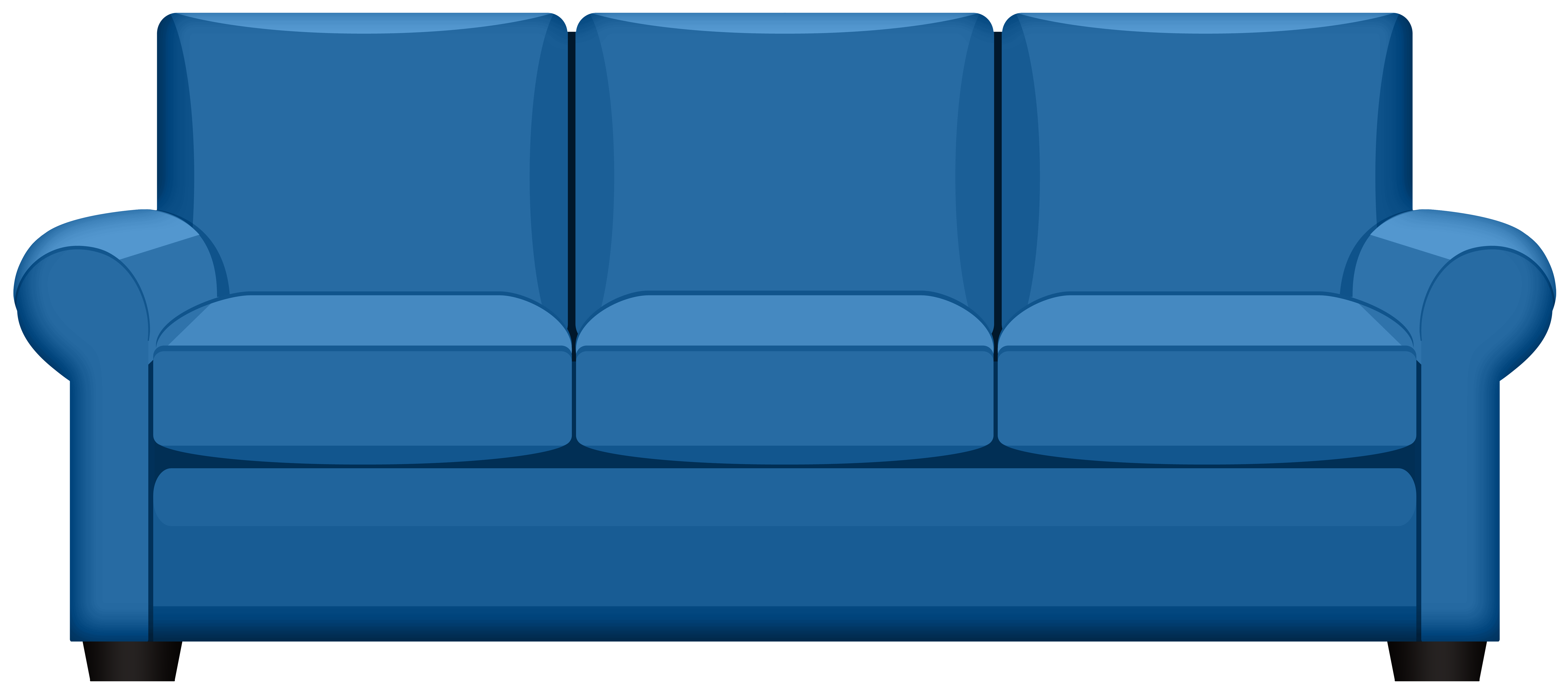 Blue Sofa PNG Clipart Image | Gallery Yopriceville - High-Quality