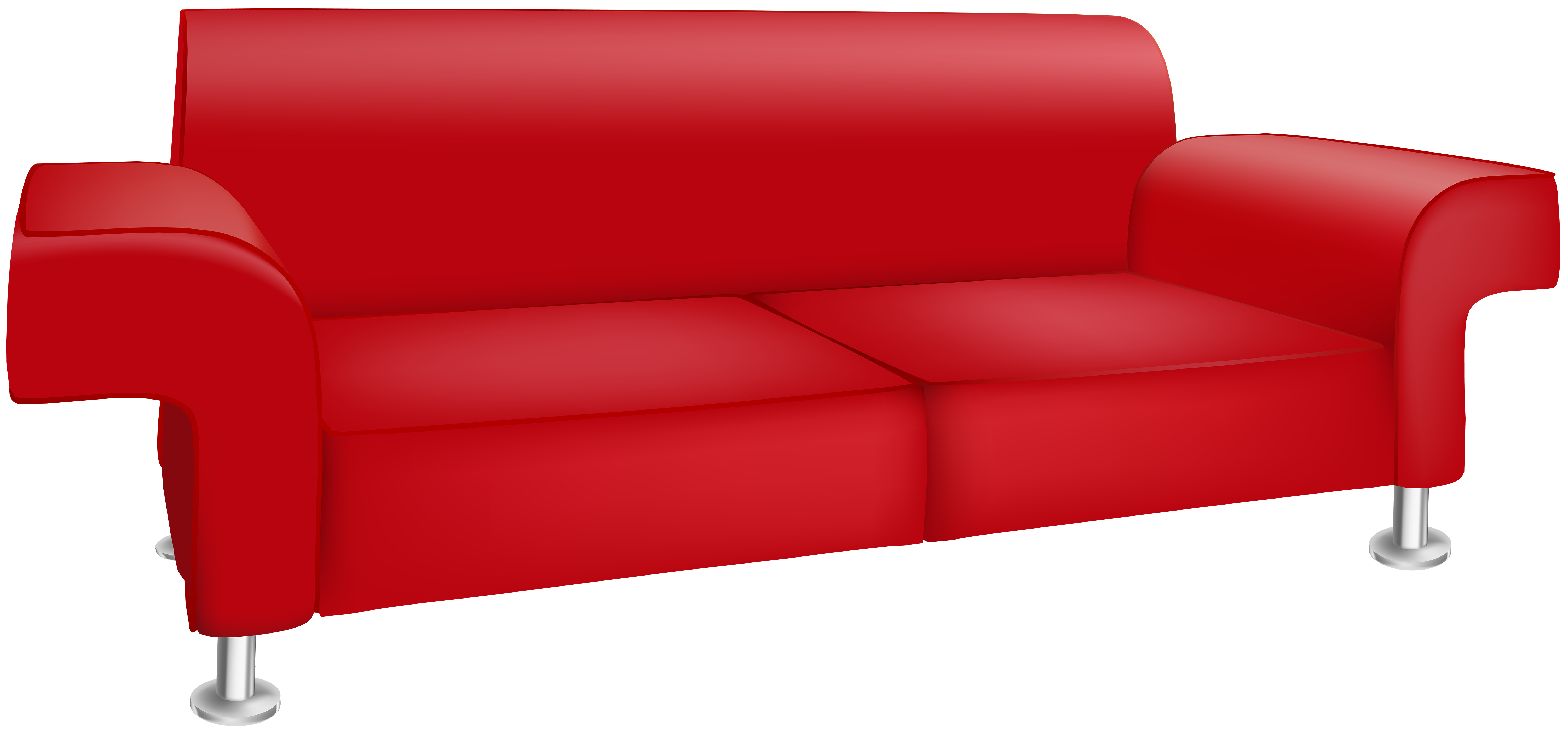 Red Sofa Transparent Clip Art PNG Image | Gallery Yopriceville - High