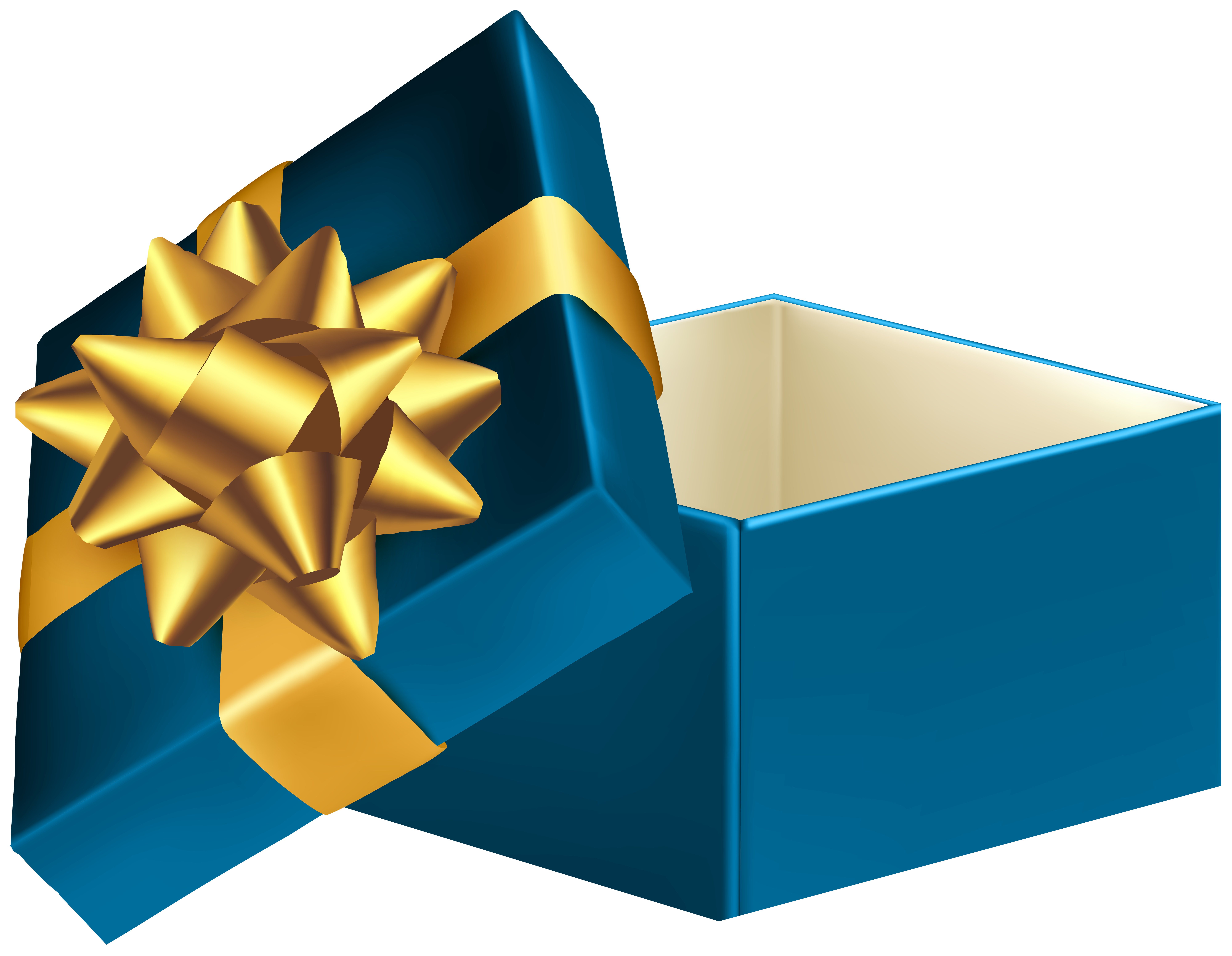 Blue Open Gift Box PNG Clip Art Image | Gallery ...
