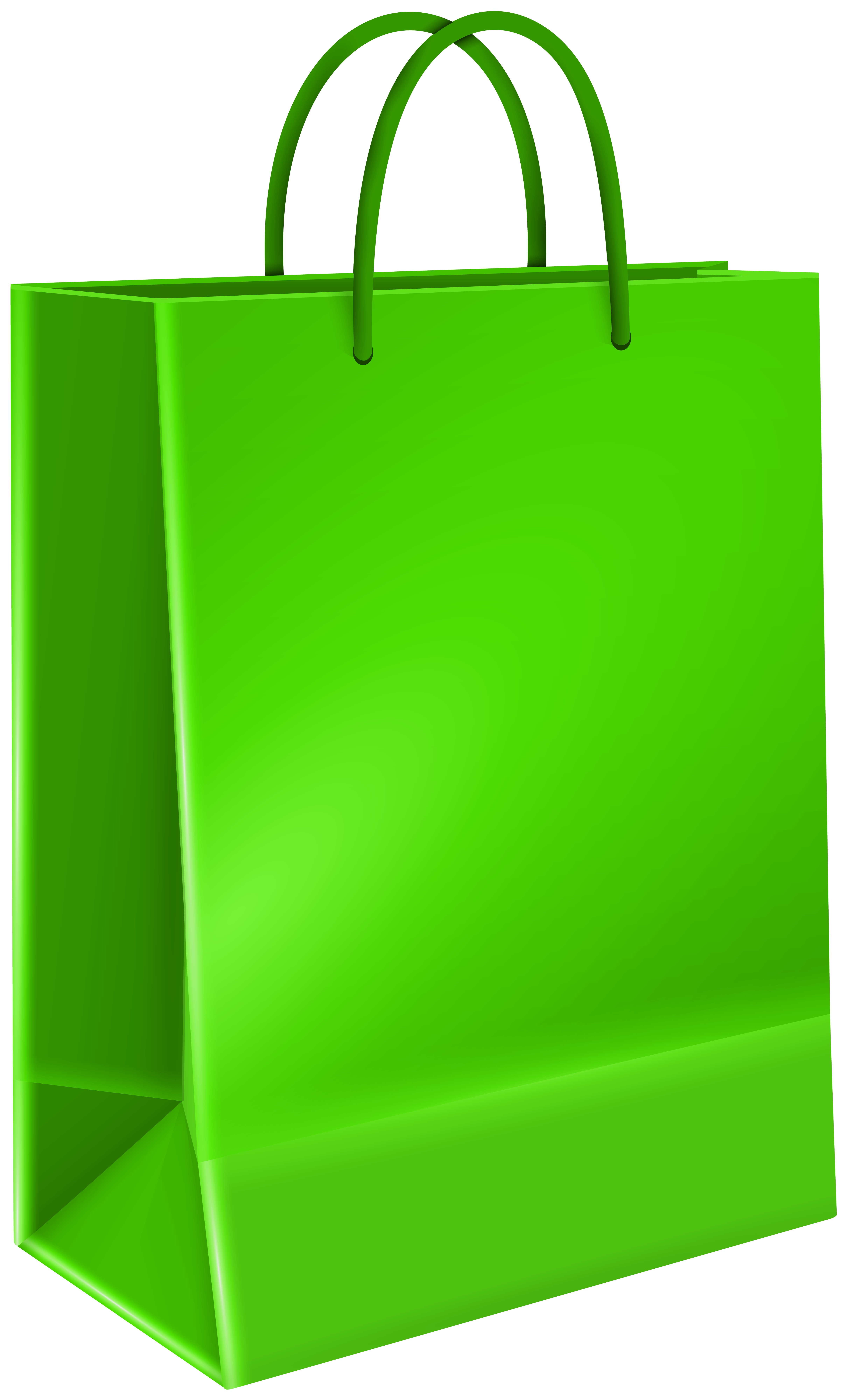 green transparent bag