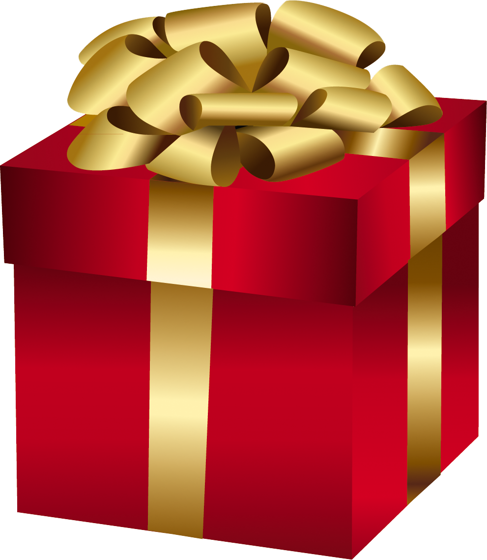 large red gift box with gold bow gallery yopriceville high