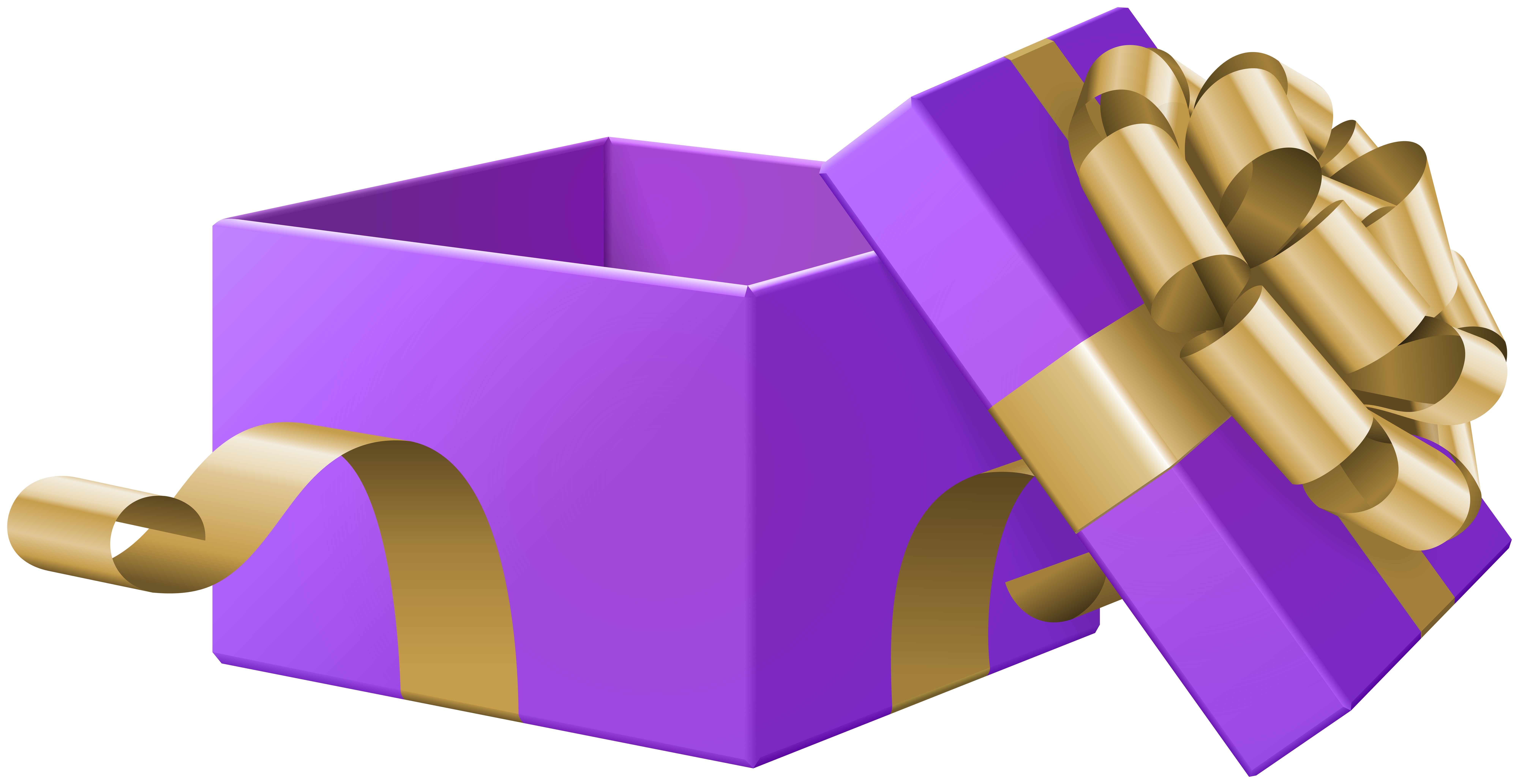 Open Gift Box Purple Transparent Clip Art Image | Gallery ...