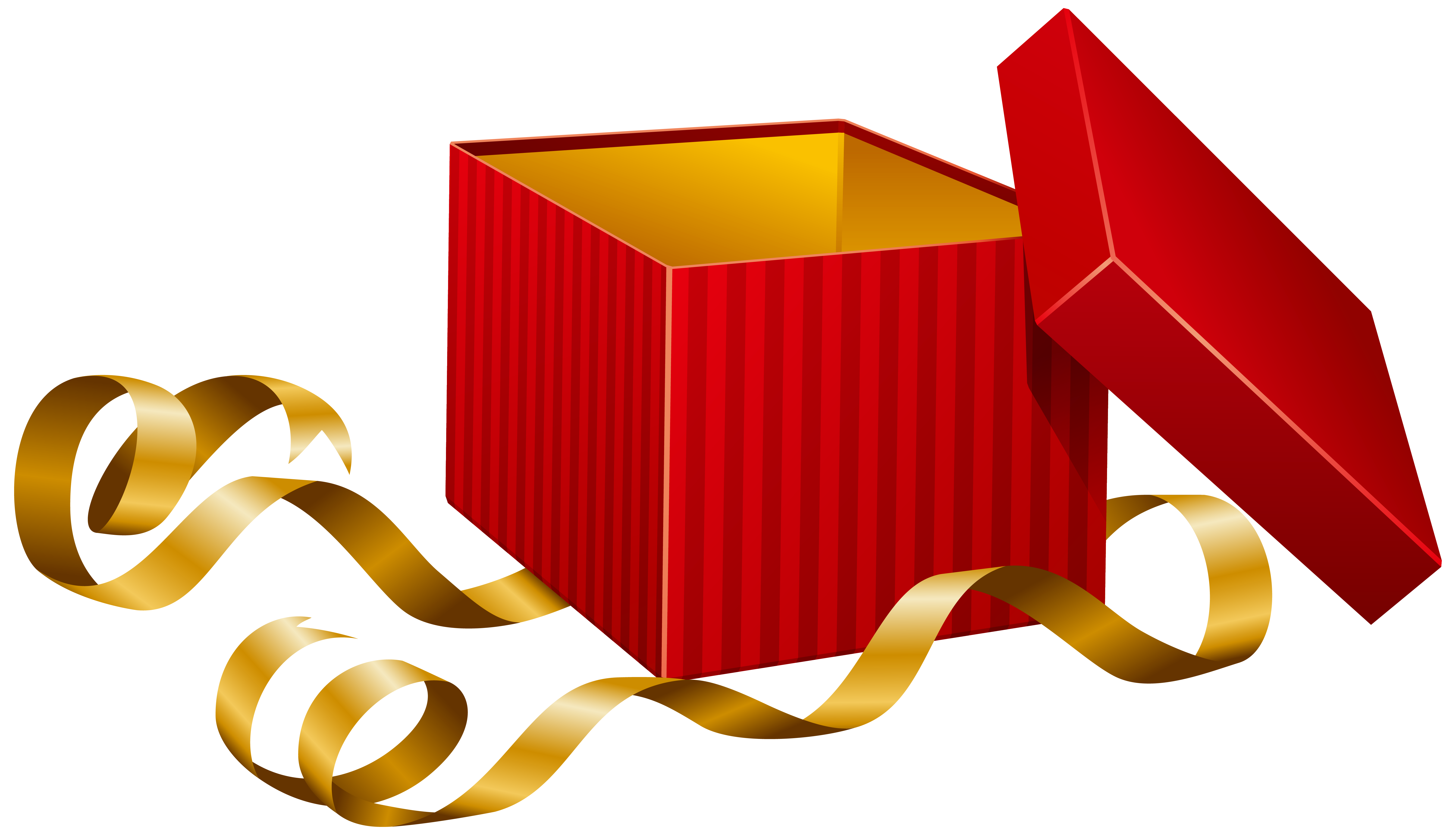 open christmas present clipart