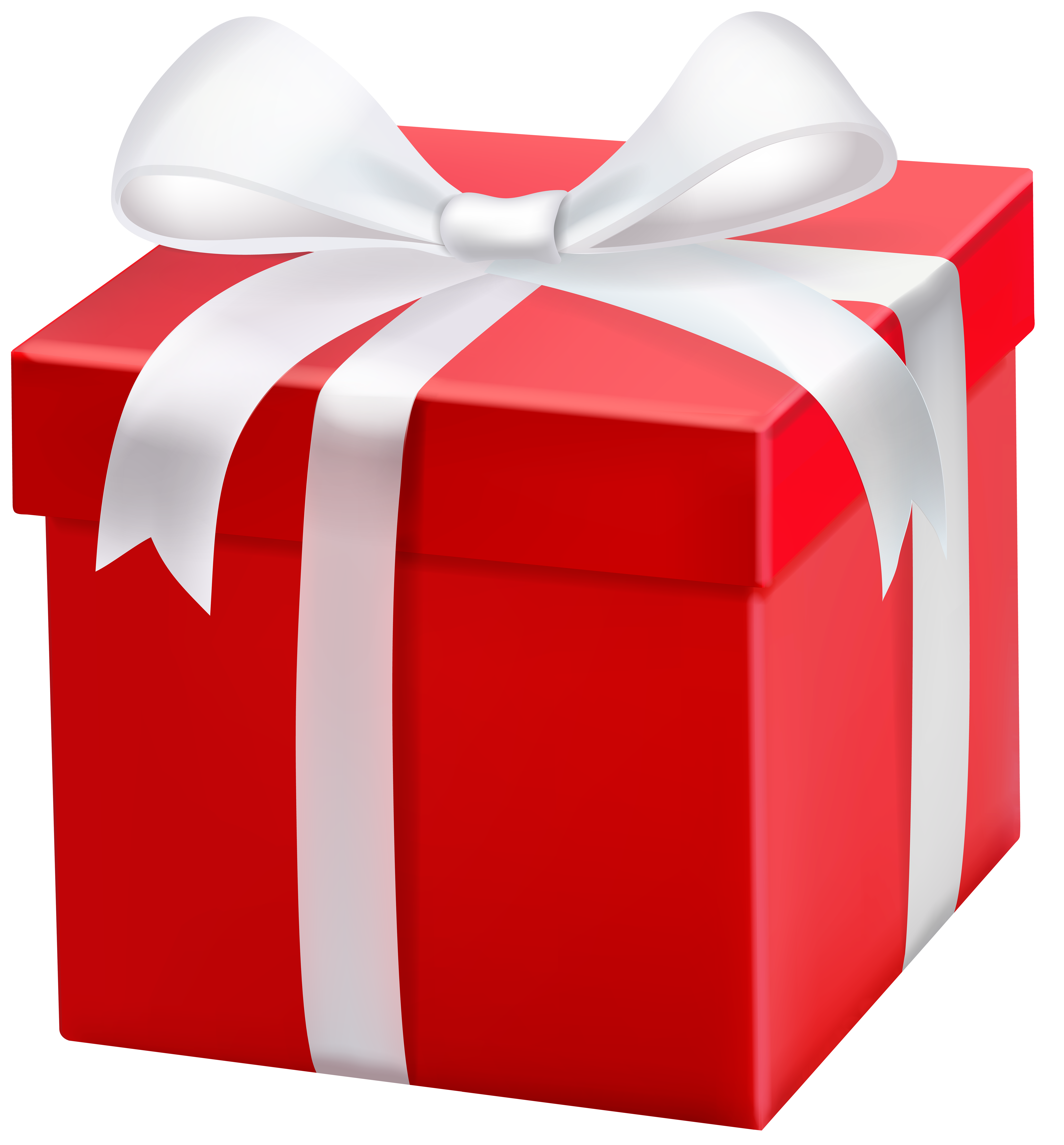 Red Gift Box Transparent Clip Art Image​