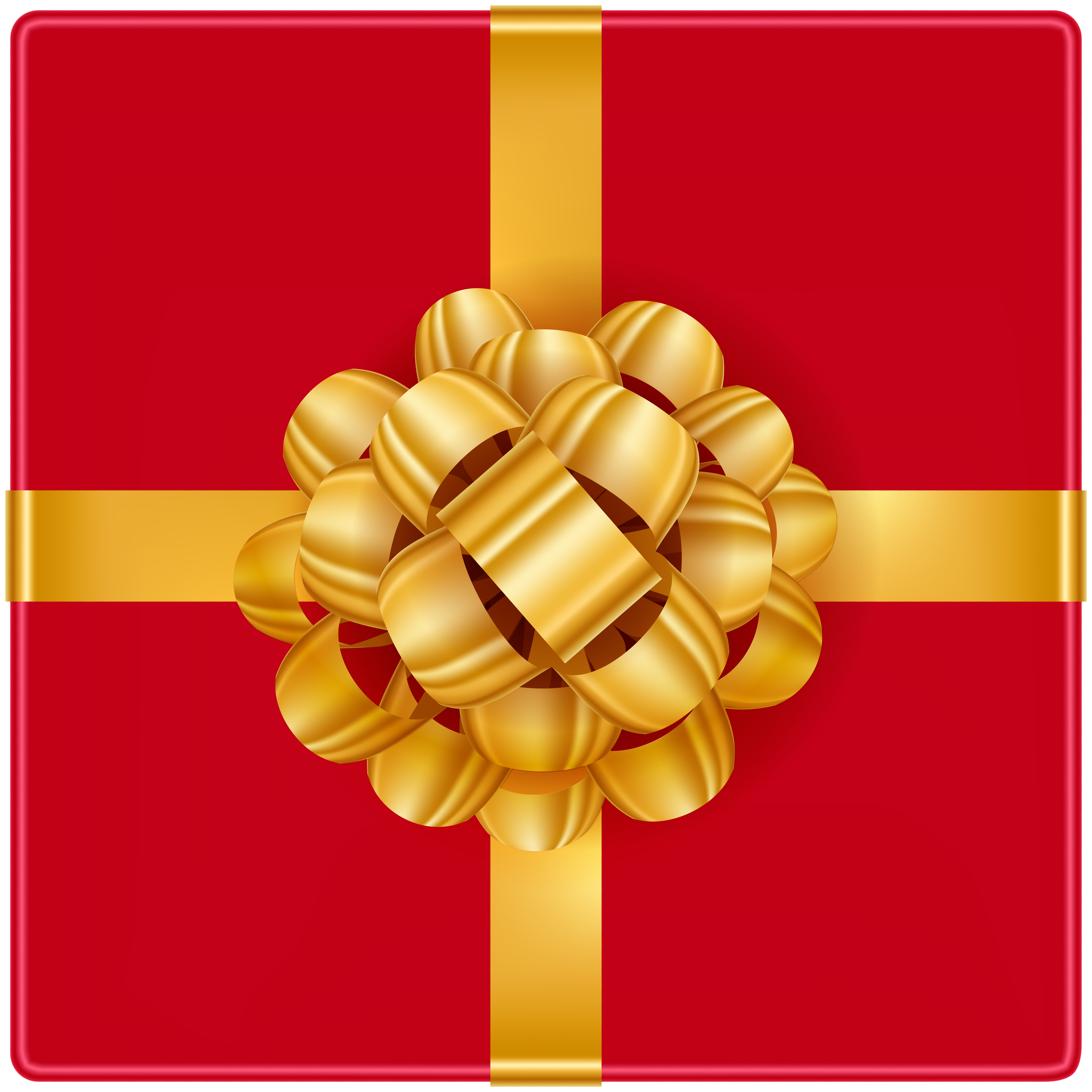 Red Gift Box with Gold Bow PNG Clip Art Image​  Gallery Yopriceville - High -Quality Free Images and Transparent PNG Clipart