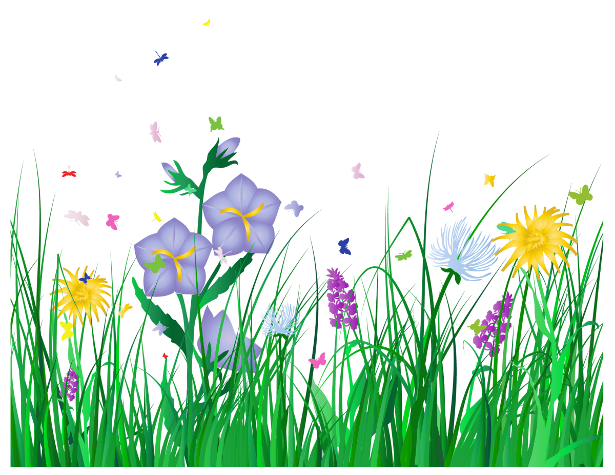 Transparent Grass and Flowers Clipart | Gallery ...