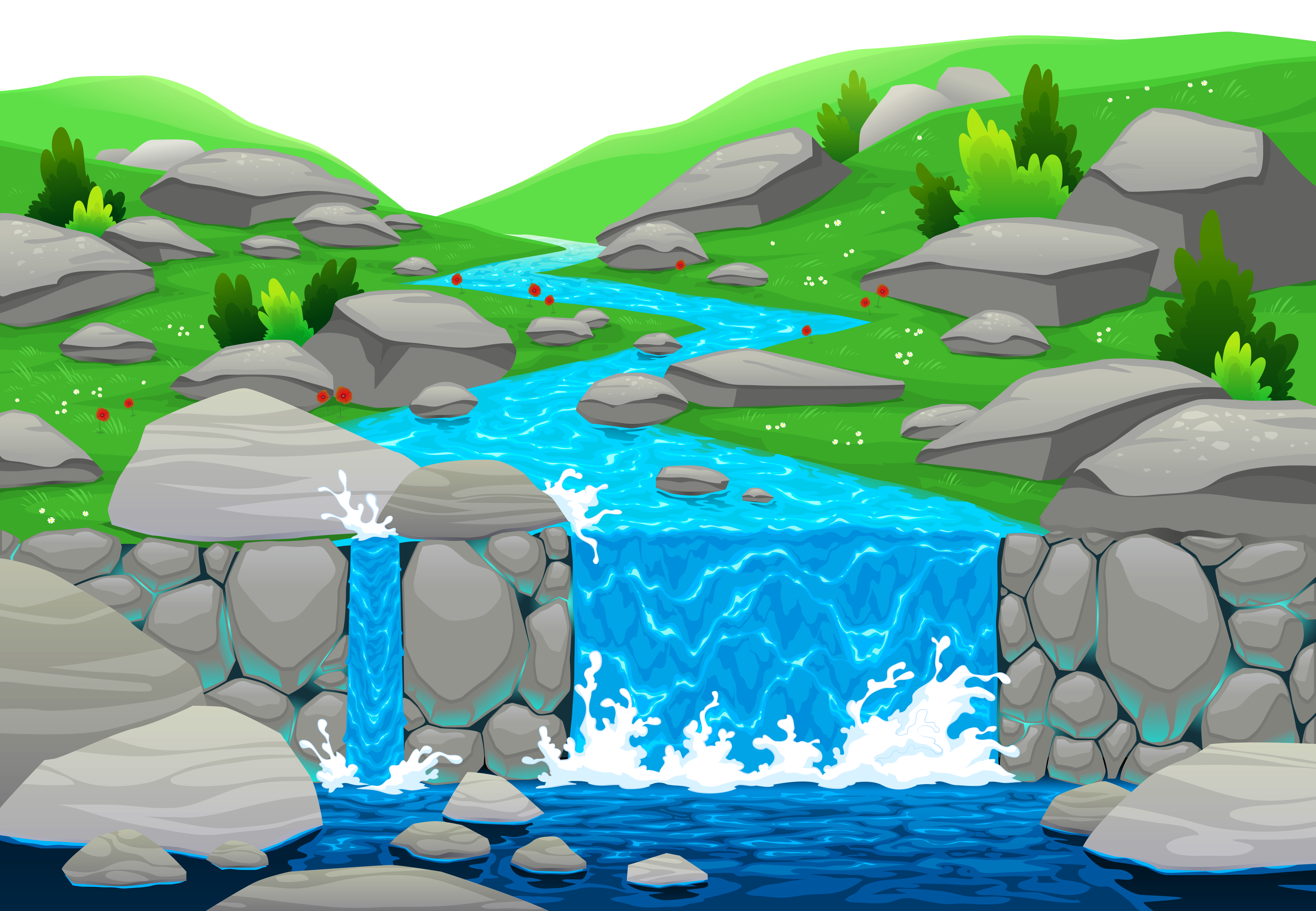 Waterfall Ground PNG Clipart | Gallery Yopriceville - High ...