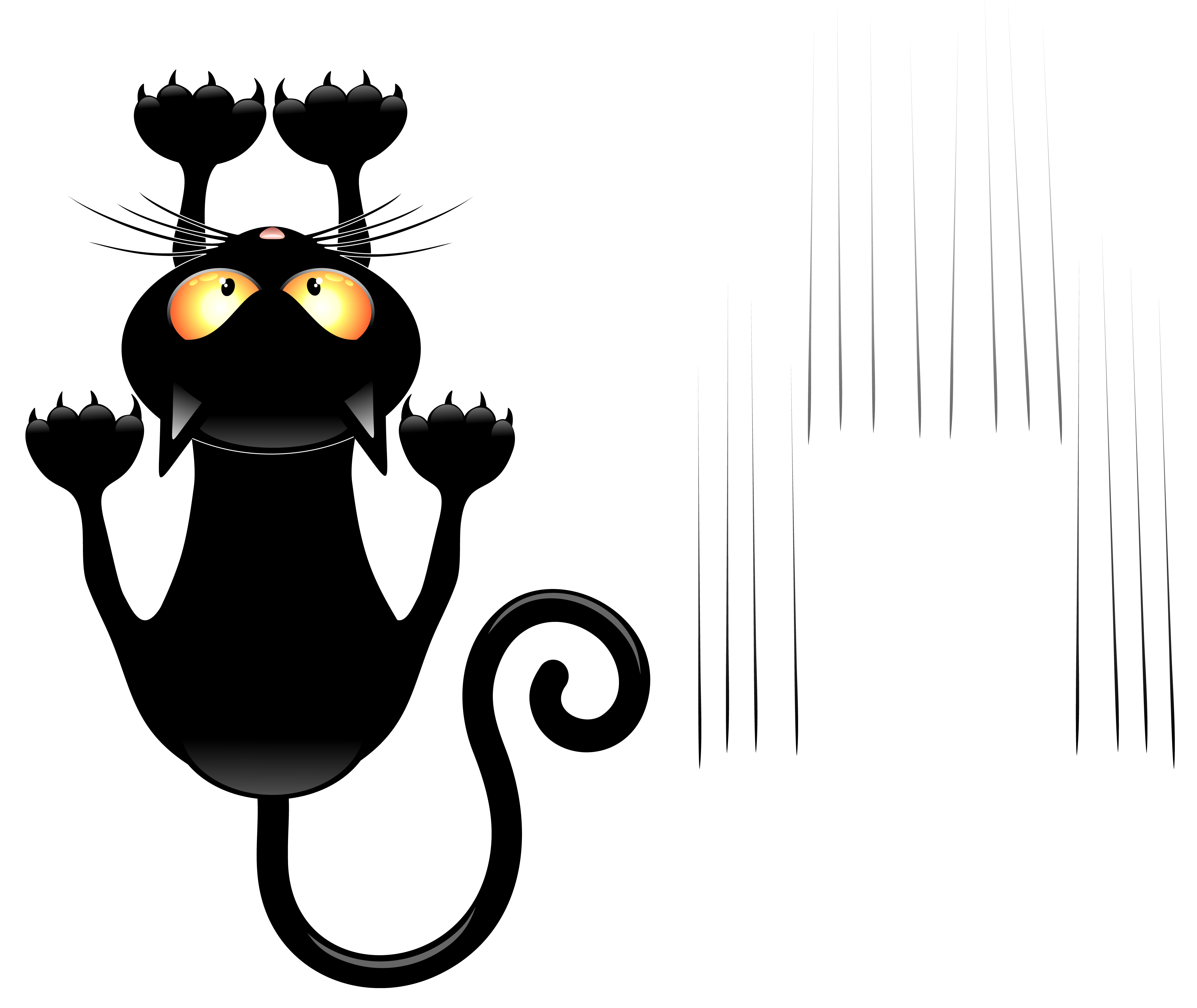 black cat and scratches transparent vector clipart gallery