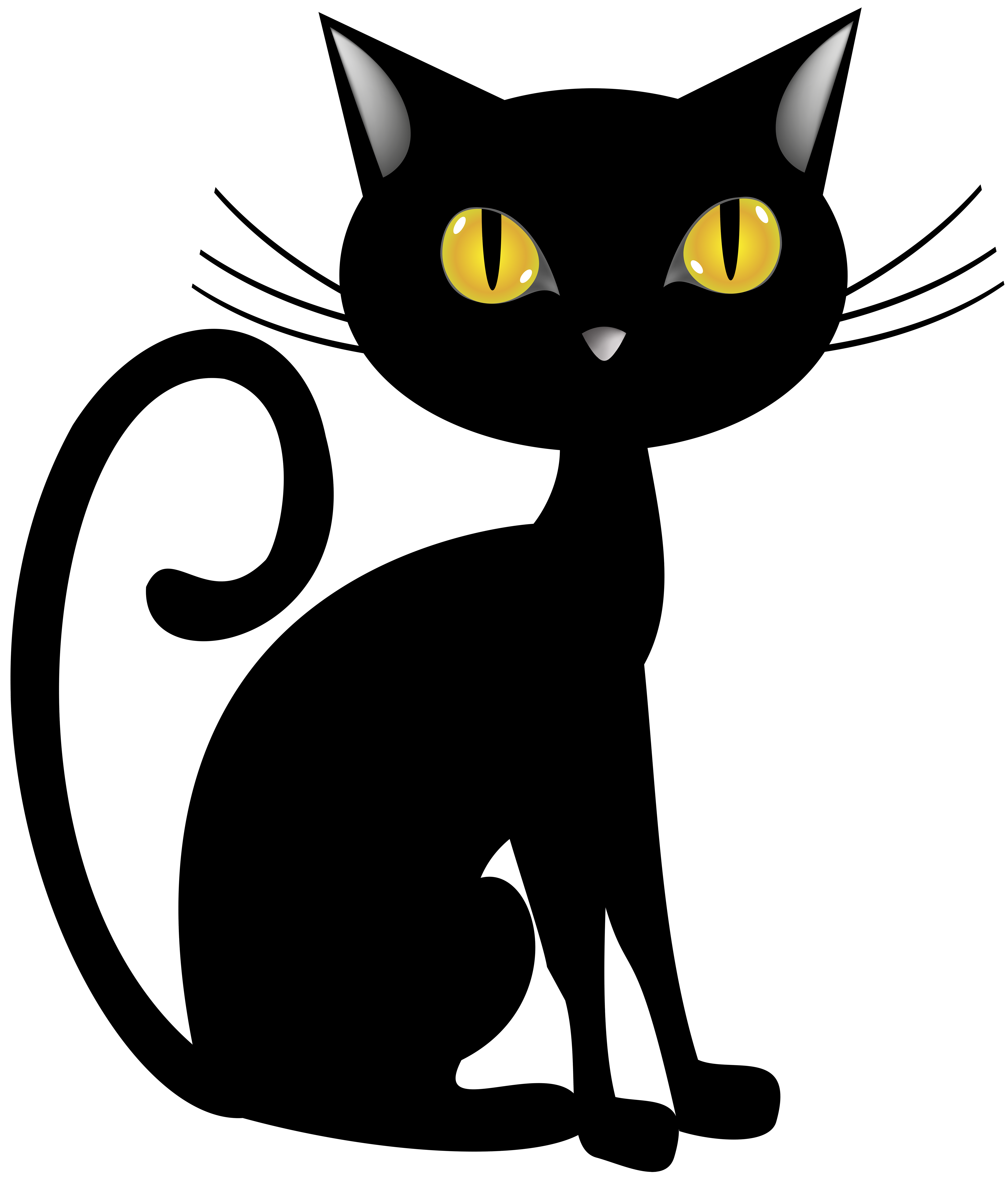 Halloween Black Cat PNG Clip Art Image | Gallery ...