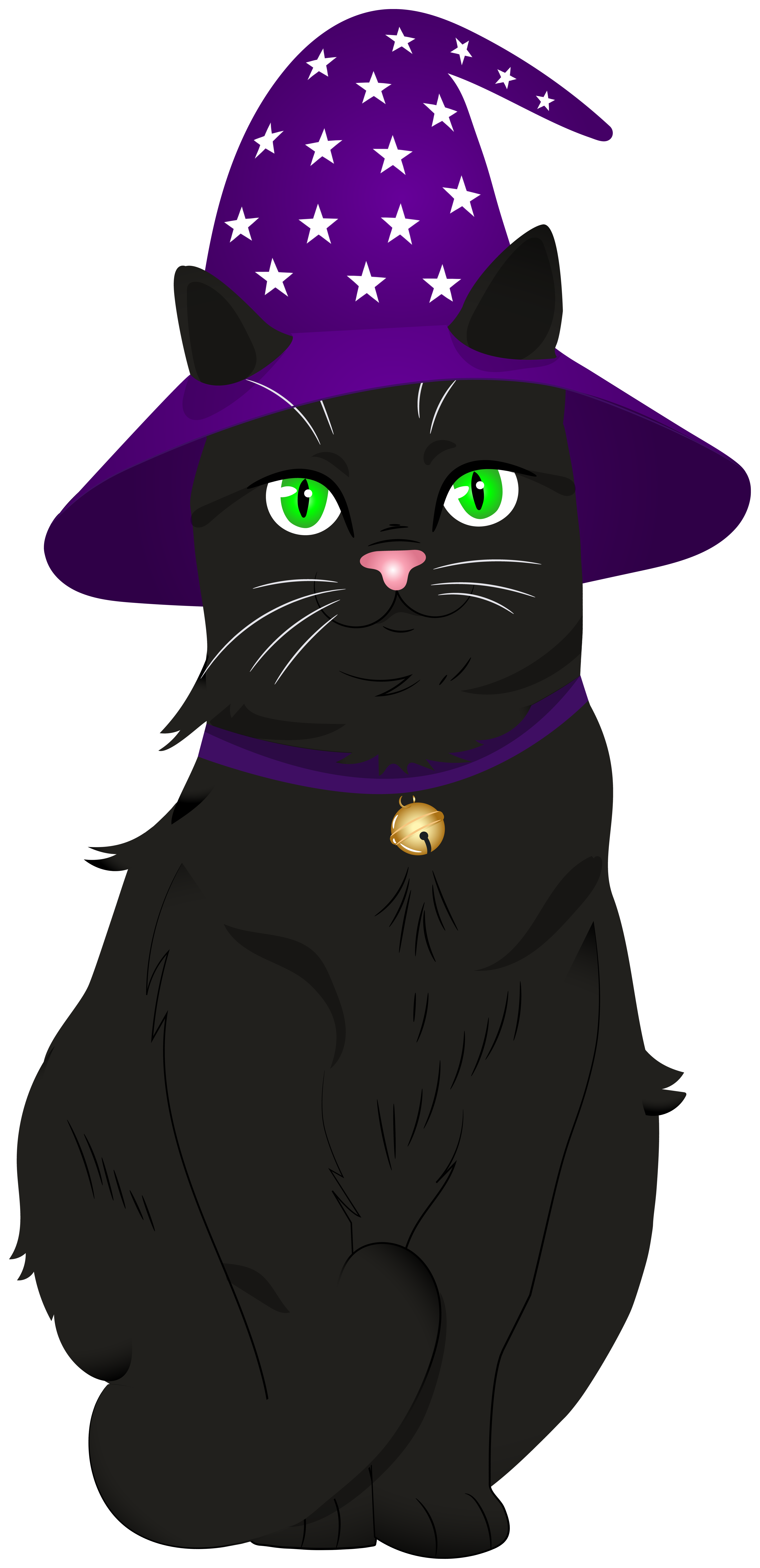 cartoon black cat clipart