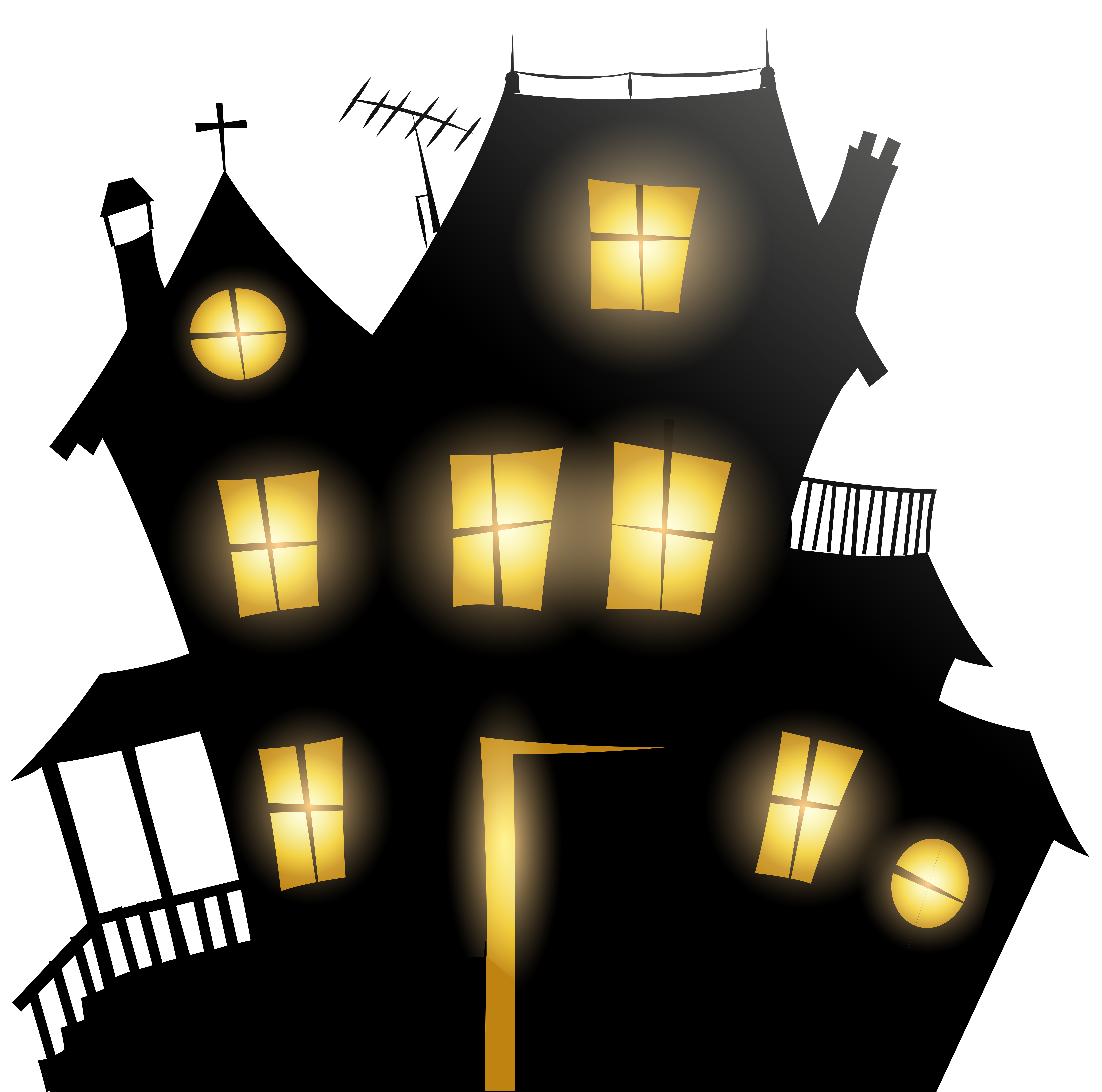 Halloween Black House PNG Clip Art Image | Gallery ... (8000 x 7927 Pixel)