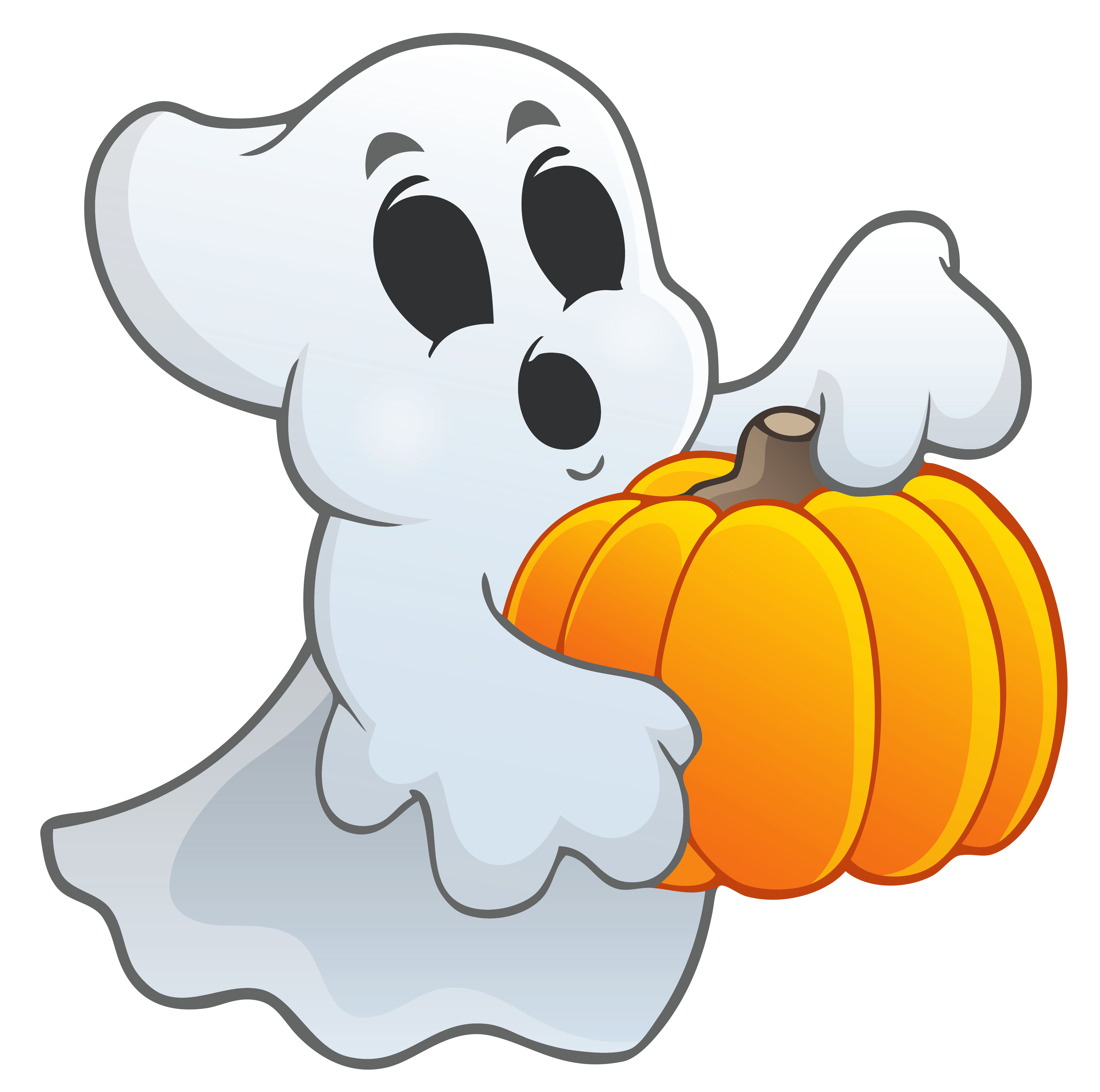 Halloween Ghost with Pumpkin PNG Picture | Gallery Yopriceville - High ...