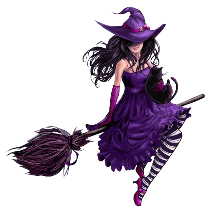 halloween purple witch